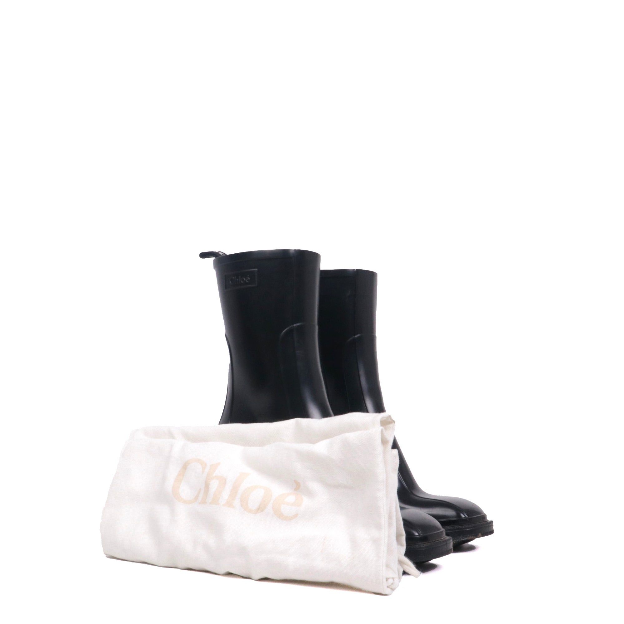 Chloe CHLOÉ - Betty Chloé ankle boots in black rubber (T39) Size US 8 / IT 38 - 7 Thumbnail