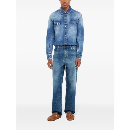 Alanui ALANUI Men Denim Pants LMYA013R25DE N001 4500 BLUE Size US 30 / EU 46 - 4 Thumbnail