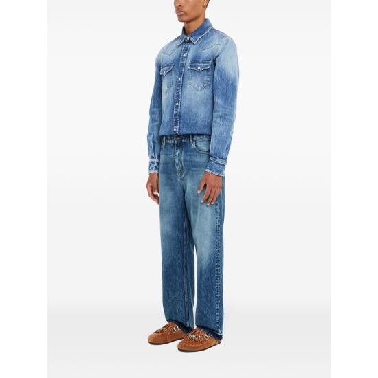 Alanui ALANUI Men Denim Pants LMYA013R25DE N001 4500 BLUE Size US 32 / EU 48 - 6 Thumbnail