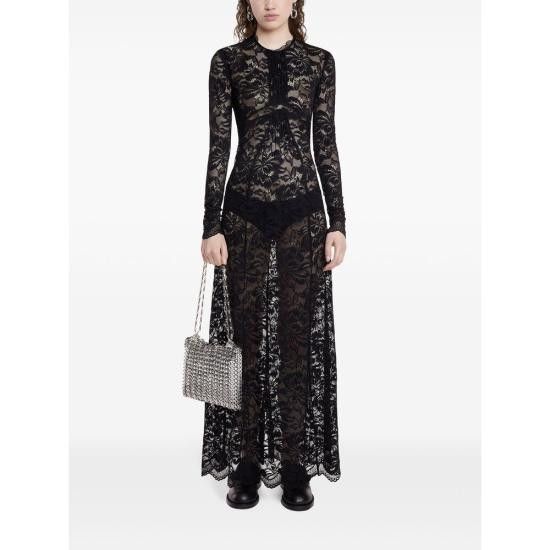 Paco Rabanne PACO RABANNE Women Dresses 24AJR0851 PA0170 P001 BLACK Size XS / US 0-2 / IT 36-38 - 4 Thumbnail
