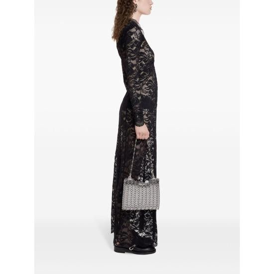 Paco Rabanne PACO RABANNE Women Dresses 24AJR0851 PA0170 P001 BLACK Size XS / US 0-2 / IT 36-38 - 3 Thumbnail
