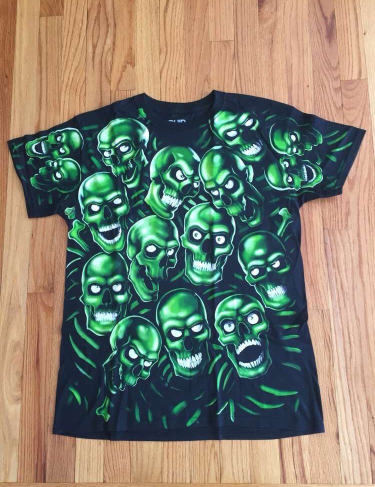 Liquid Blue Skull Pile Tee Travis Scott Playboi Carti Like Supreme Grailed