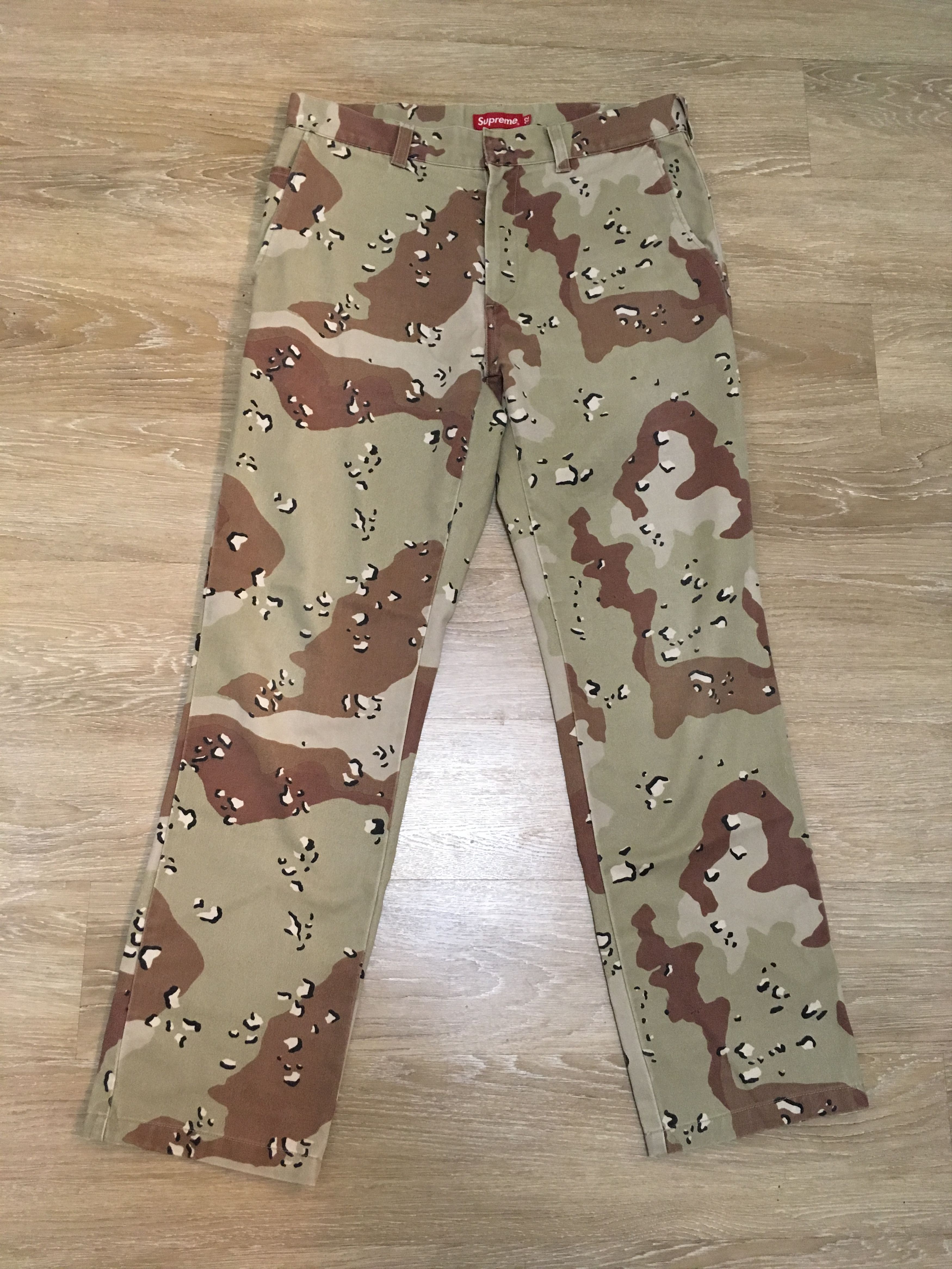 Supreme Desert Camo Work Pants - Neutrals, 11.25 Rise Pants, Clothing -  WSPME31295