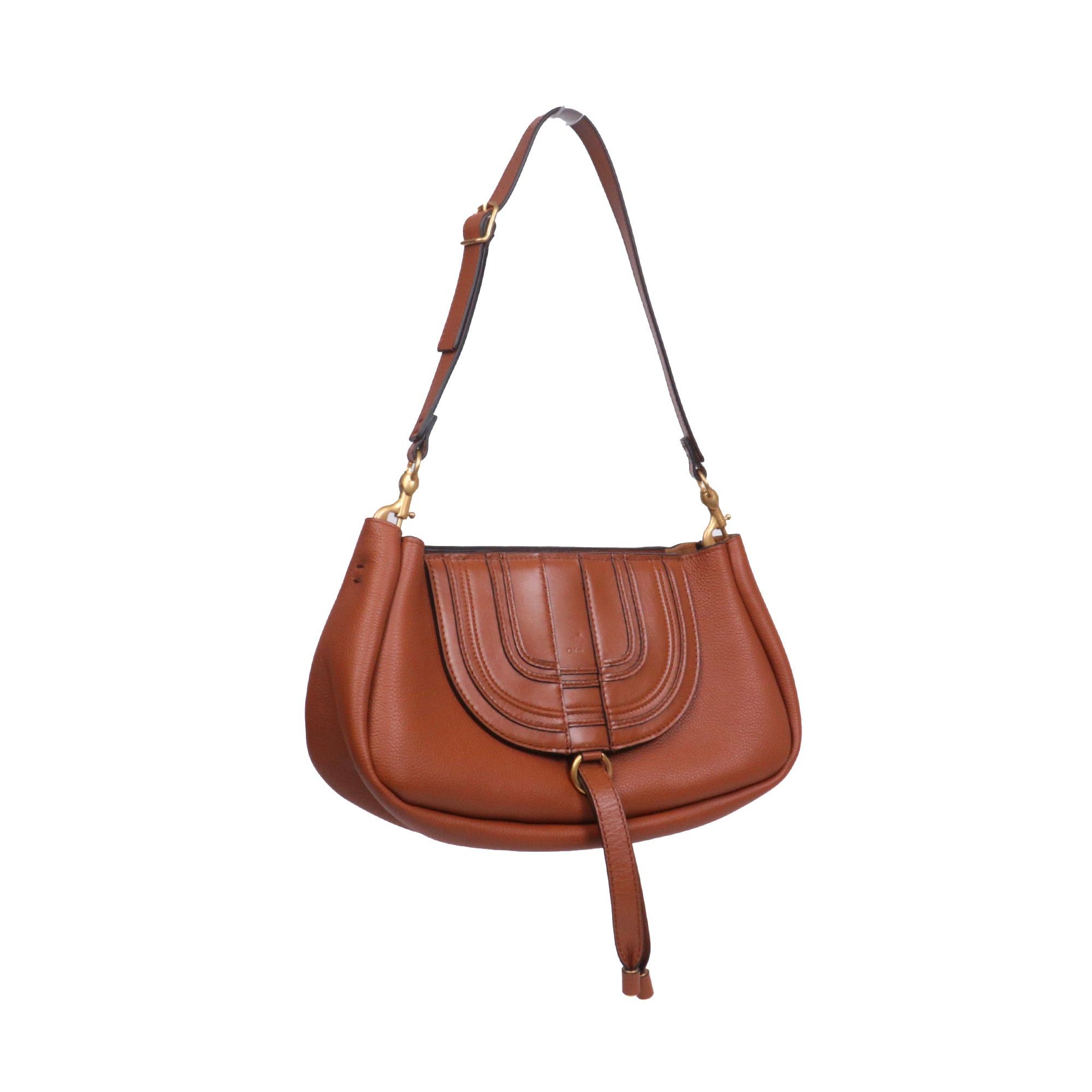 Chloe CHLOÉ - Marcie Chloé shoulder bag in brown grained leather Size ONE SIZE - 2 Thumbnail