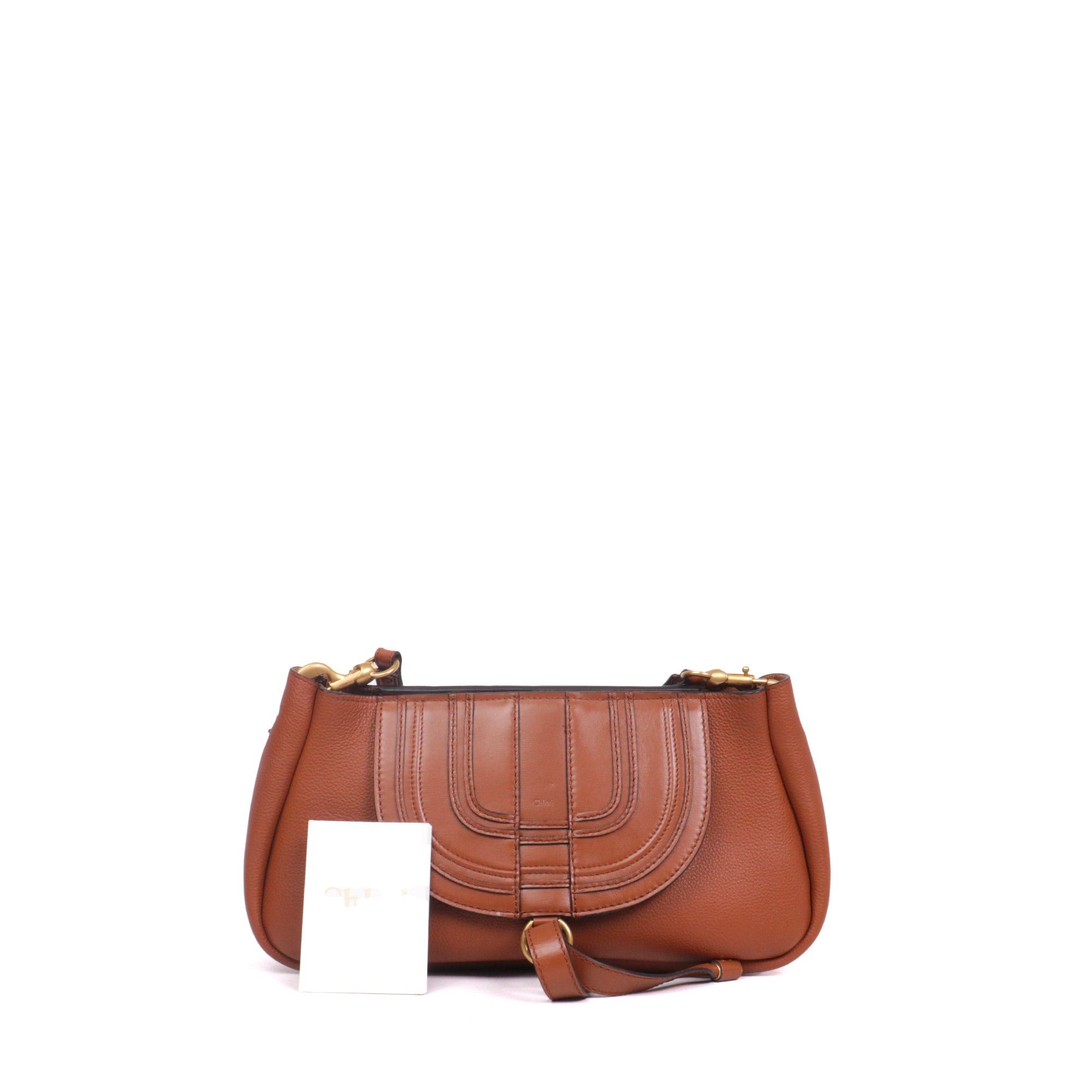 Chloe CHLOÉ - Marcie Chloé shoulder bag in brown grained leather Size ONE SIZE - 6 Thumbnail