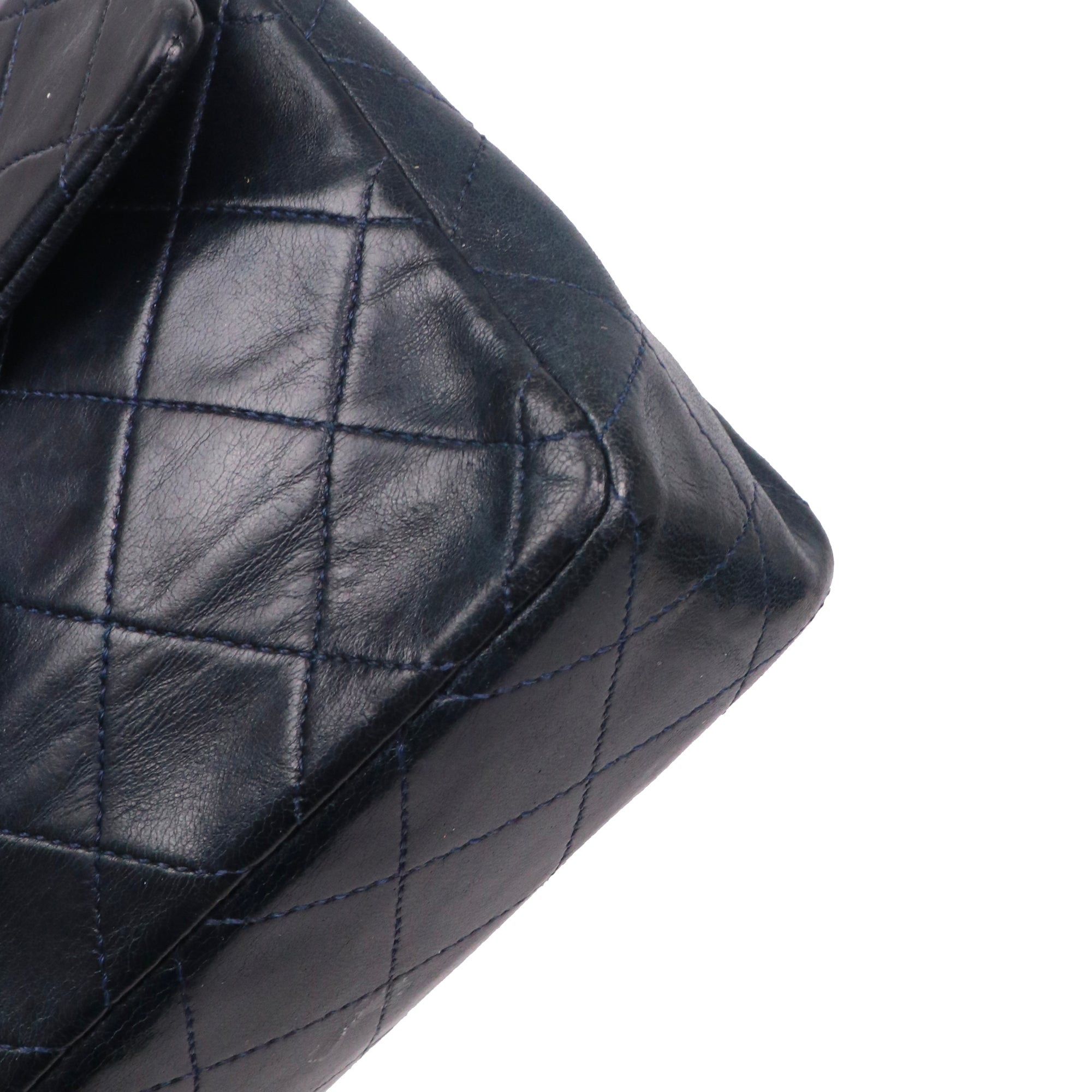 Chanel CHANEL - Chanel Classique/Timeless Mini Square shoulder bag in vintage navy blue leather Size ONE SIZE - 6 Thumbnail
