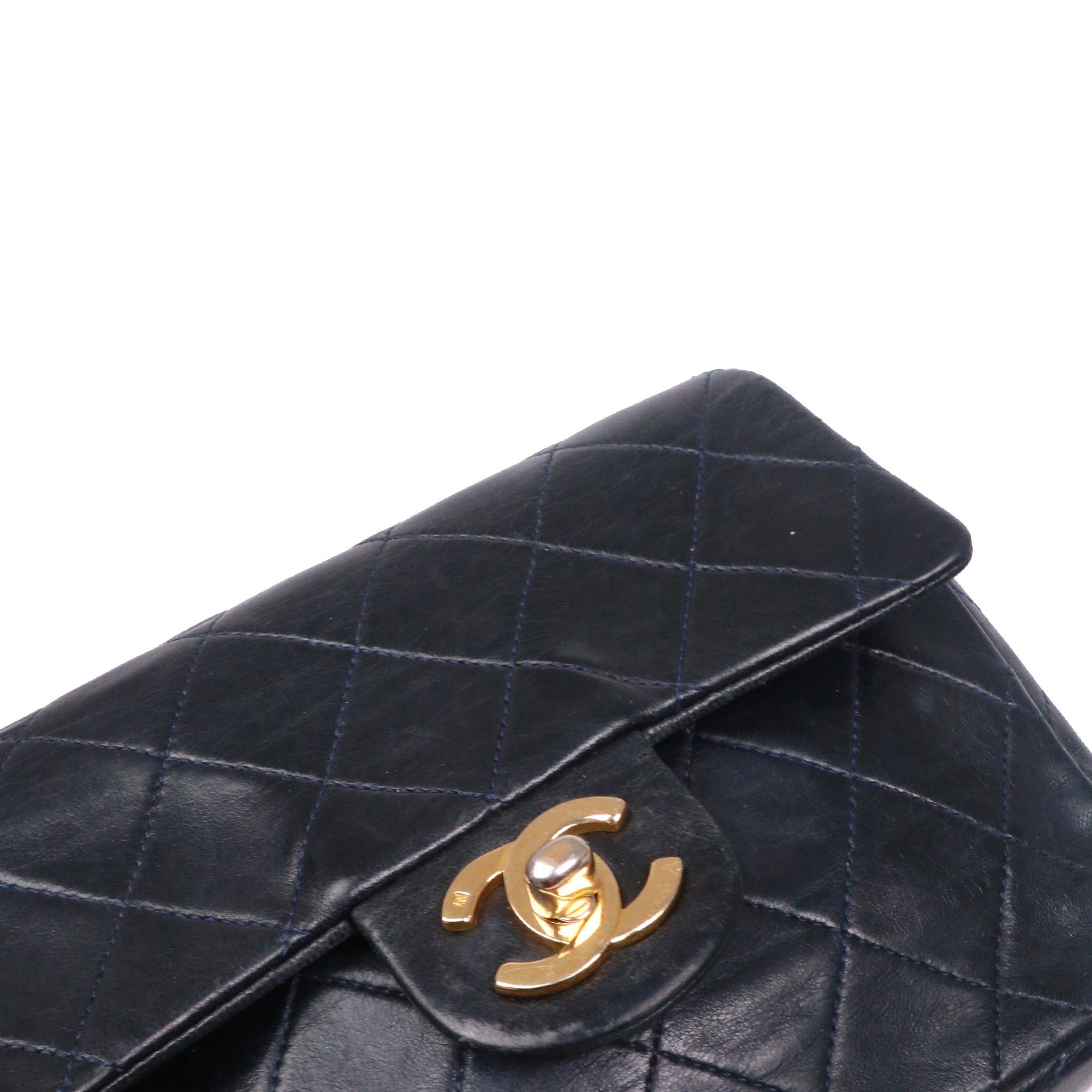 Chanel CHANEL - Chanel Classique/Timeless Mini Square shoulder bag in vintage navy blue leather Size ONE SIZE - 5 Thumbnail