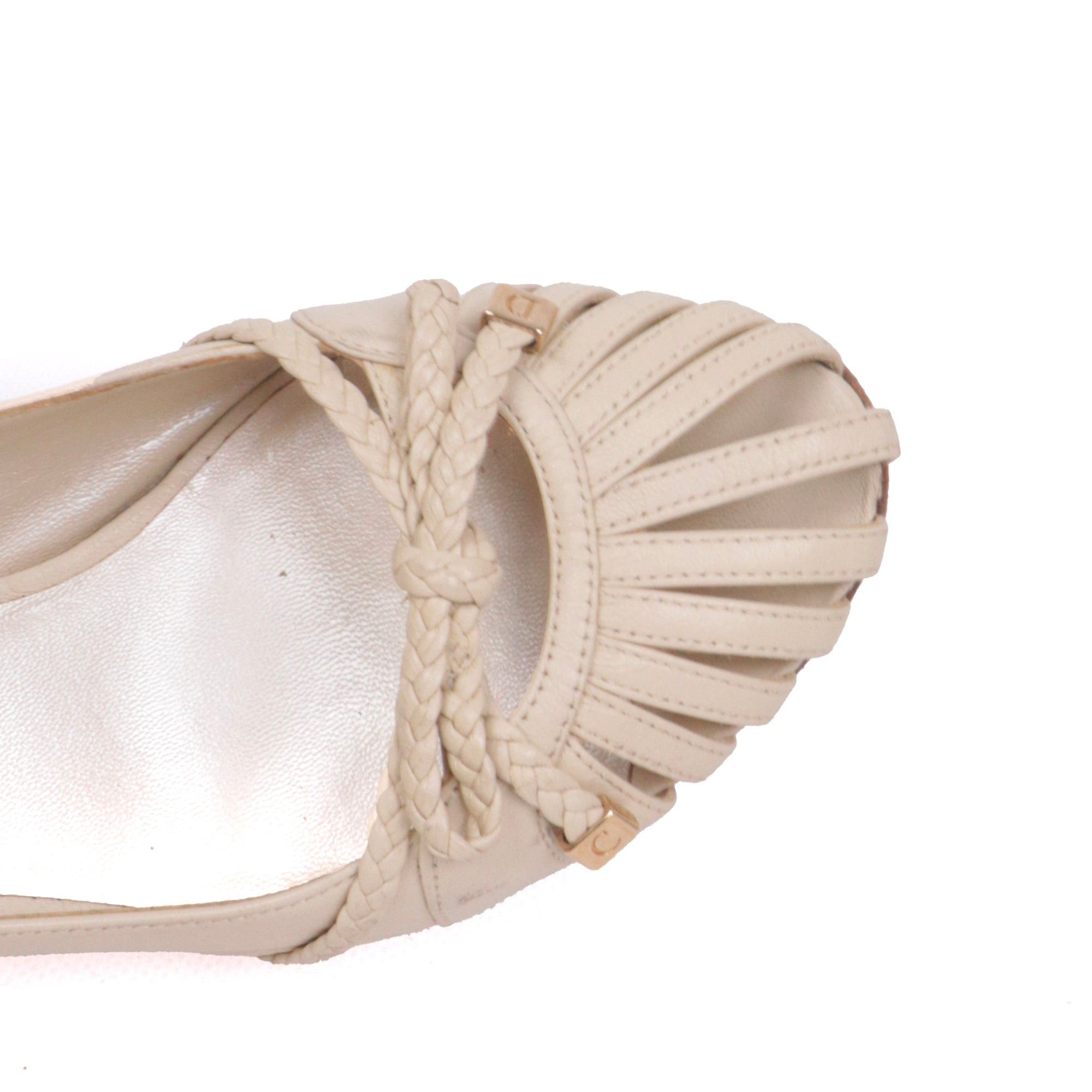 Dior DIOR - Babies dior pumps in beige leather Size US 5 / IT 35 - 3 Thumbnail