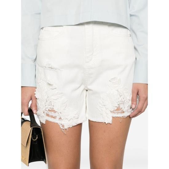 Ermanno Scervino ERMANNO SCERVINO Women Shorts & Burmudas D467P323IHRY 14300 WHITE Size 28" / US 6 / IT 42 - 4 Thumbnail