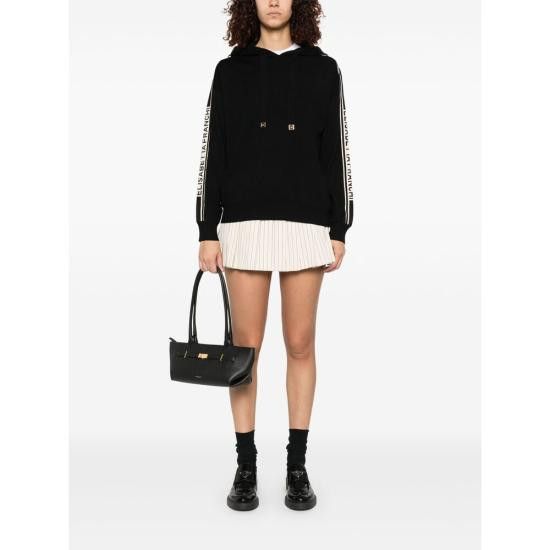Elisabetta Franchi ELISABETTA FRANCHI Women Hoodies MK34S51E2 685 BLACK Size M / US 6-8 / IT 42-44 - 5 Thumbnail