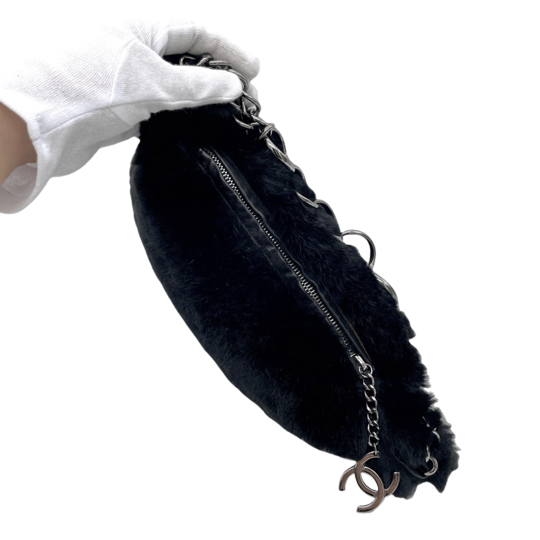 Chanel Chanel Coco Mark Pendant Rabbit Fur Chain Shoulder Bag Size ONE SIZE - 5 Thumbnail