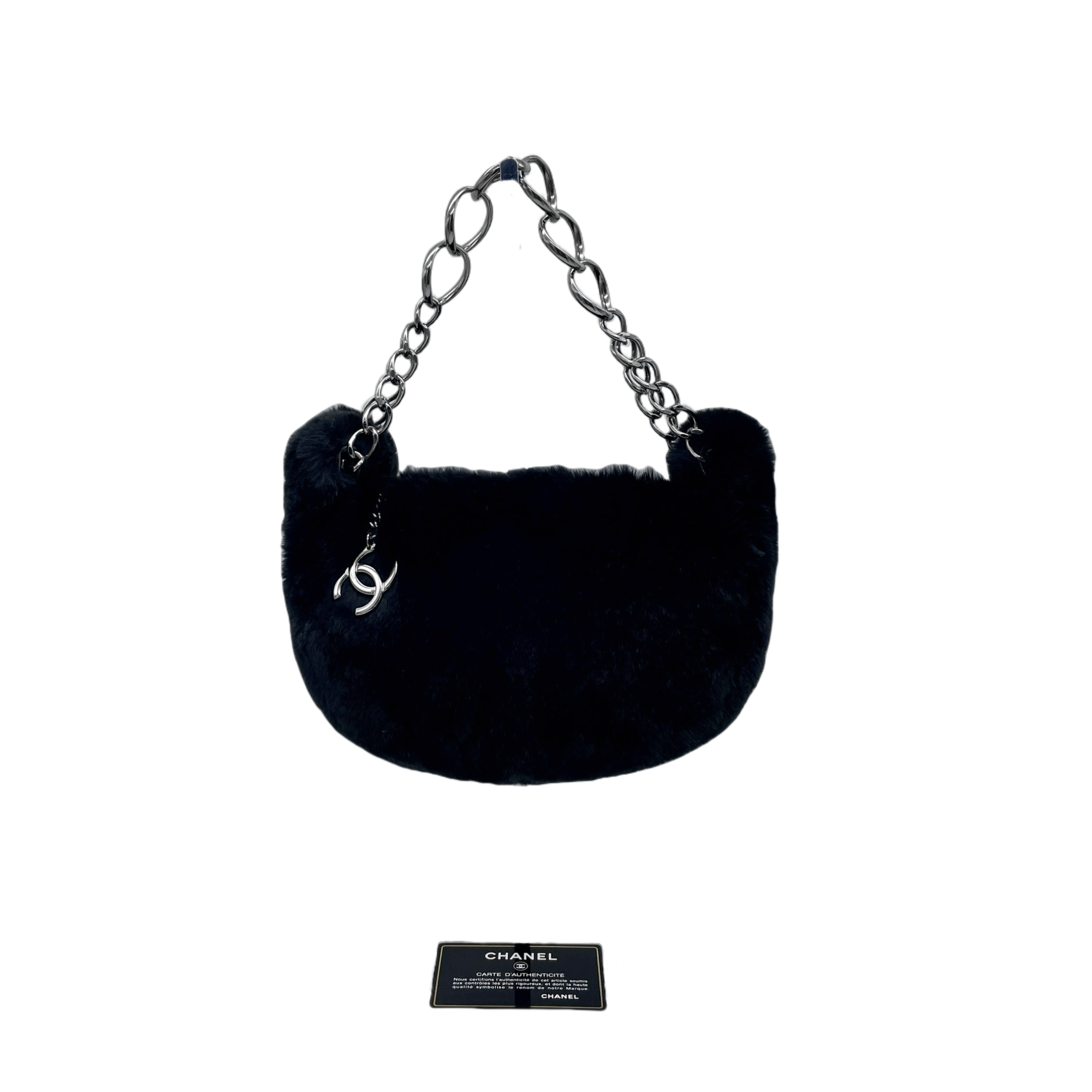 Chanel Chanel Coco Mark Pendant Rabbit Fur Chain Shoulder Bag Size ONE SIZE - 4 Thumbnail