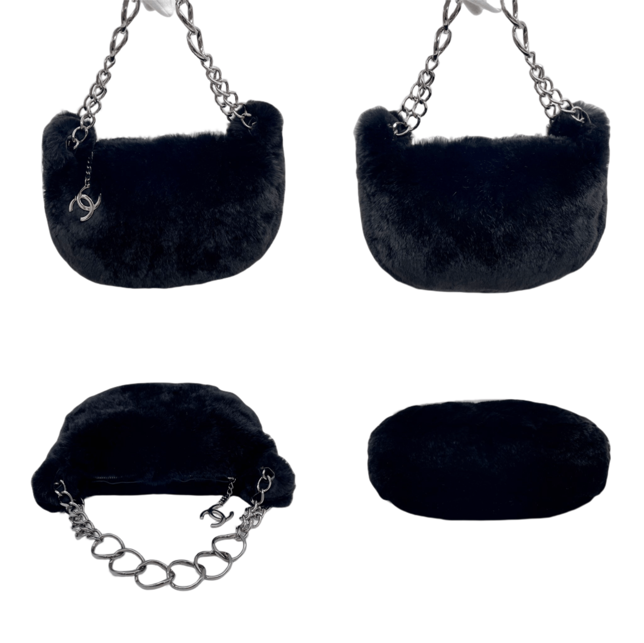 Chanel Chanel Coco Mark Pendant Rabbit Fur Chain Shoulder Bag Size ONE SIZE - 8 Thumbnail