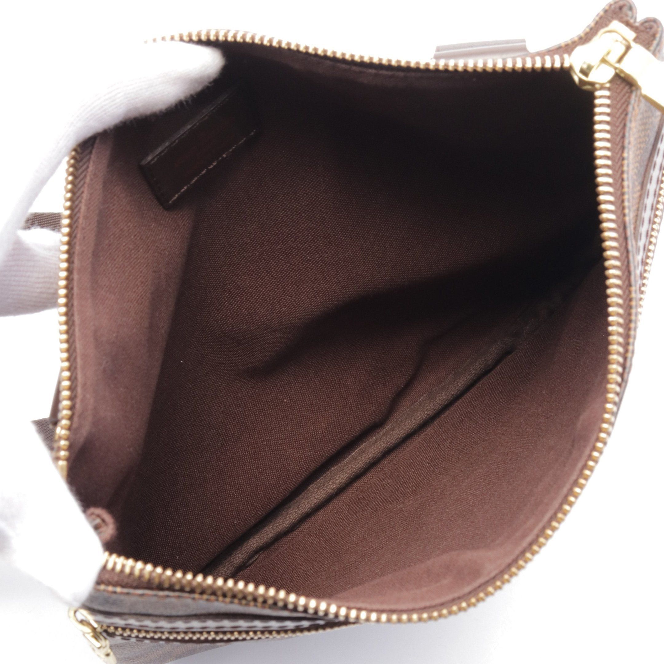 Louis Vuitton Louis Vuitton Pochette Bosforo Damier Ebene Shoulder Bag Leather Brown Size ONE SIZE - 3 Thumbnail