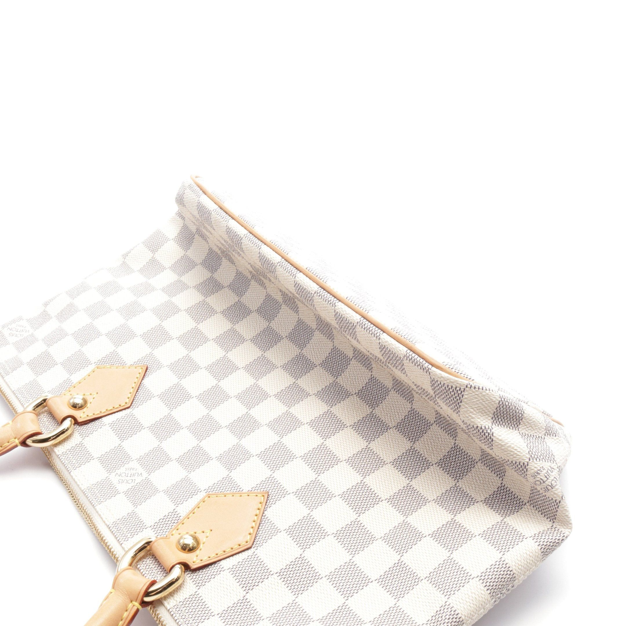 Louis Vuitton Louis Vuitton Saleya Pm Damier Azur Handbag Tote Bag Leather White Size ONE SIZE - 6 Thumbnail