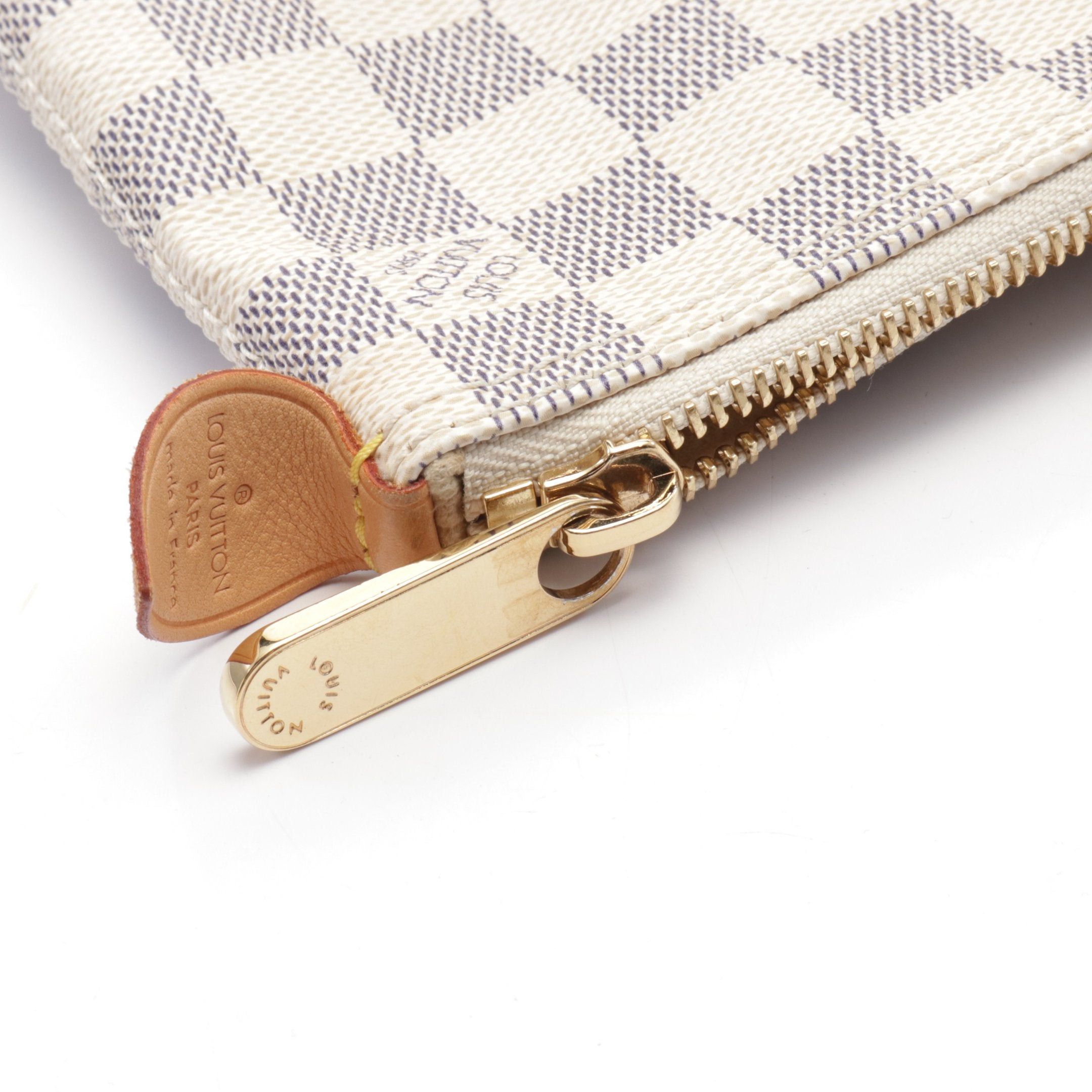 Louis Vuitton Louis Vuitton Saleya Pm Damier Azur Handbag Tote Bag Leather White Size ONE SIZE - 11 Thumbnail