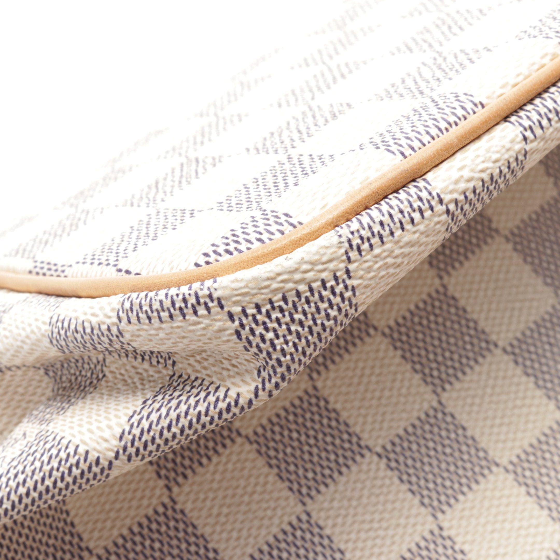 Louis Vuitton Louis Vuitton Saleya Pm Damier Azur Handbag Tote Bag Leather White Size ONE SIZE - 8 Thumbnail