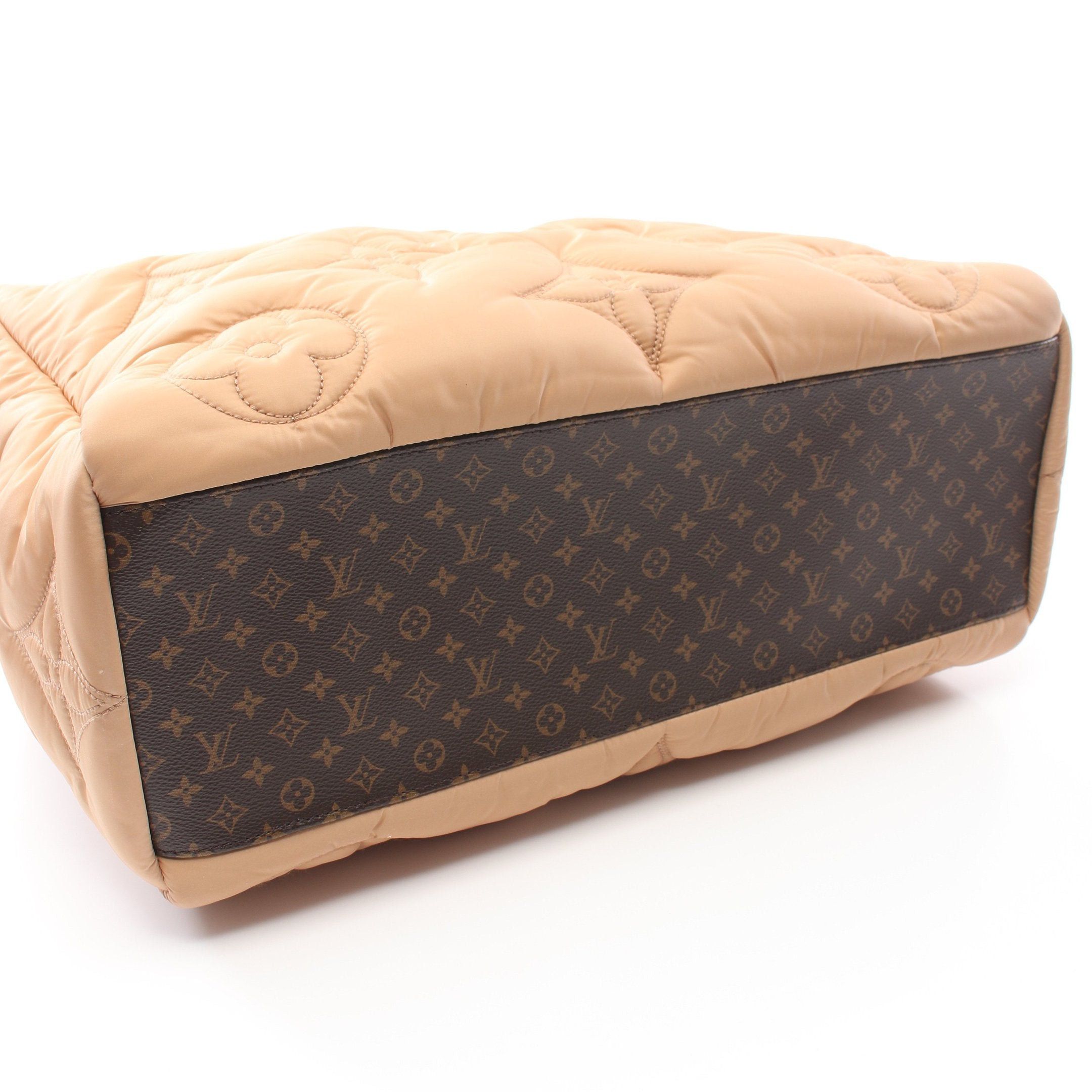 Louis Vuitton Louis Vuitton On-The-Go Gm Lv Pillow Shoulder Bag Tote Nylon Beige Brown Size ONE SIZE - 9 Thumbnail