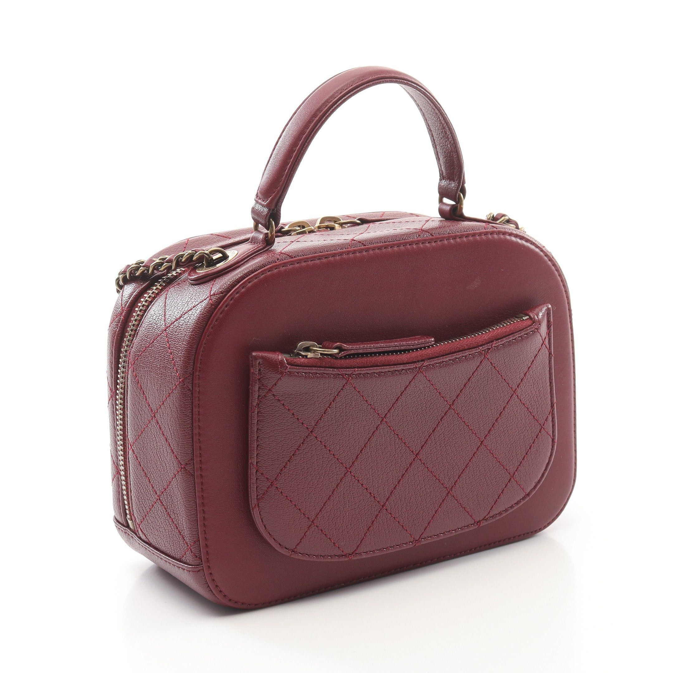 Chanel Chanel Matelasse Vanity Bag Chain Shoulder Leather Bordeaux Antique Gold Hardware Size ONE SIZE - 2 Thumbnail