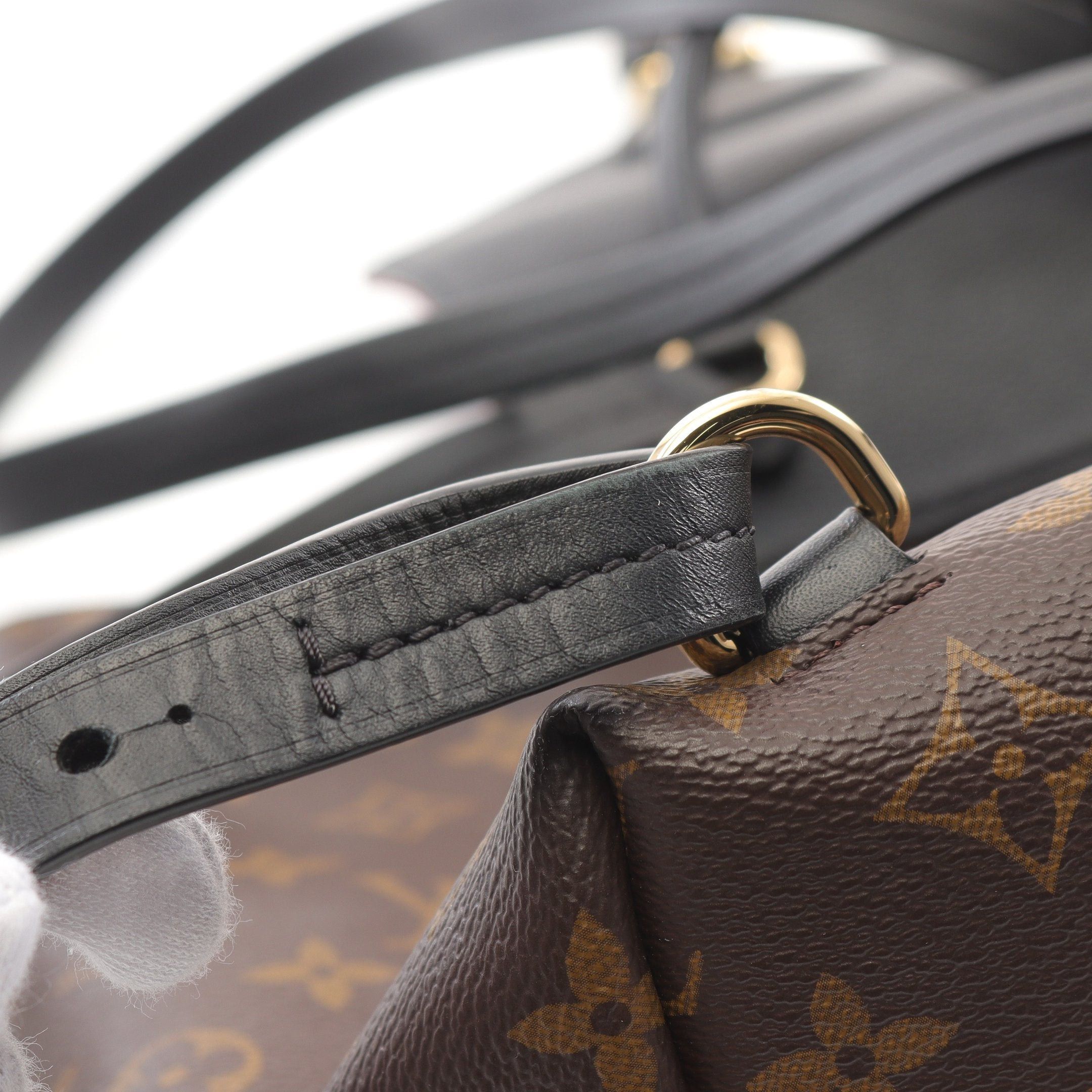 Louis Vuitton Louis Vuitton Montsouris Nm Pm Monogram Backpack Rucksack Leather Brown Black Size ONE SIZE - 7 Thumbnail
