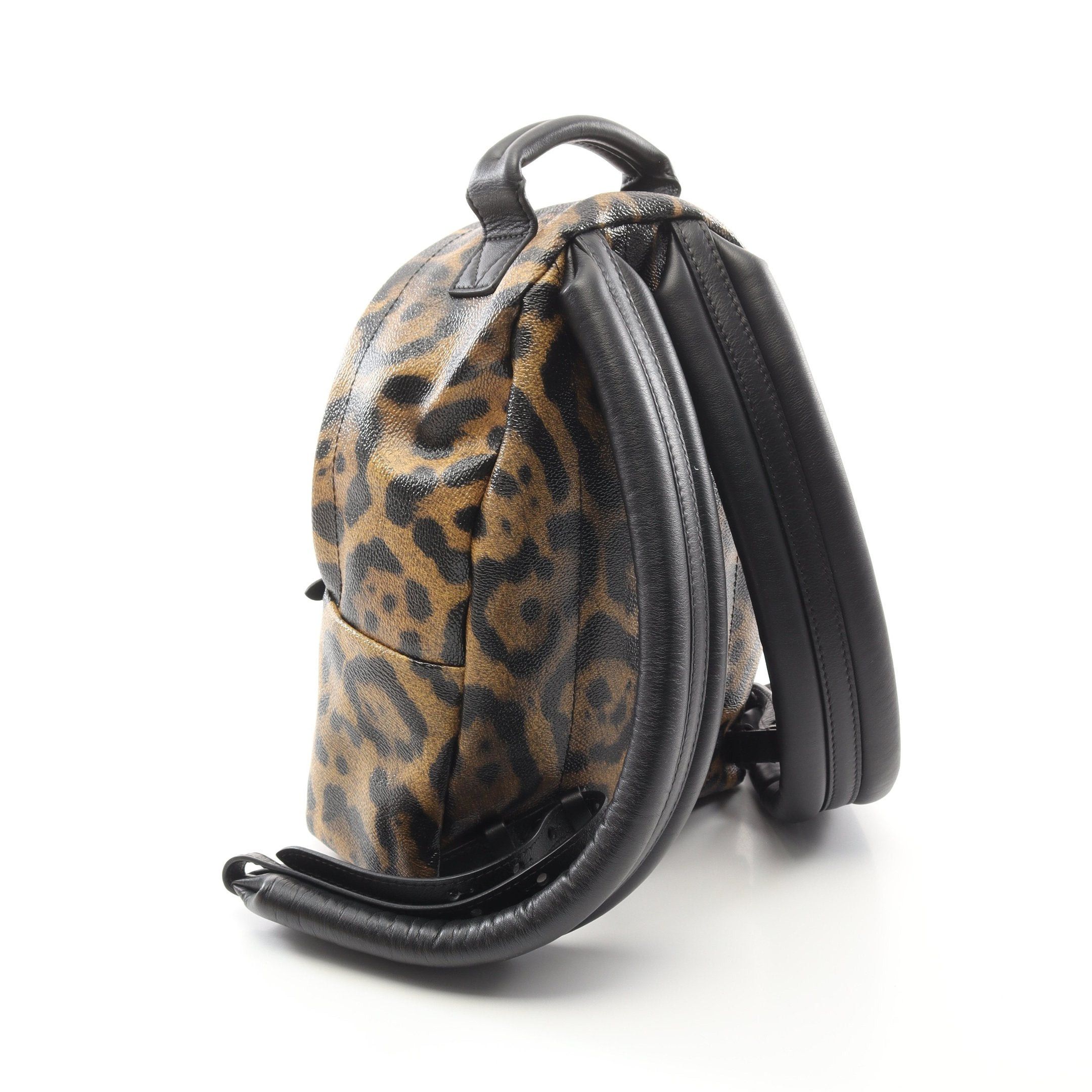 Louis Vuitton Louis Vuitton Palm Springs Pm Backpack Rucksack Leopard Leather Yellow Brown Black Size ONE SIZE - 2 Thumbnail