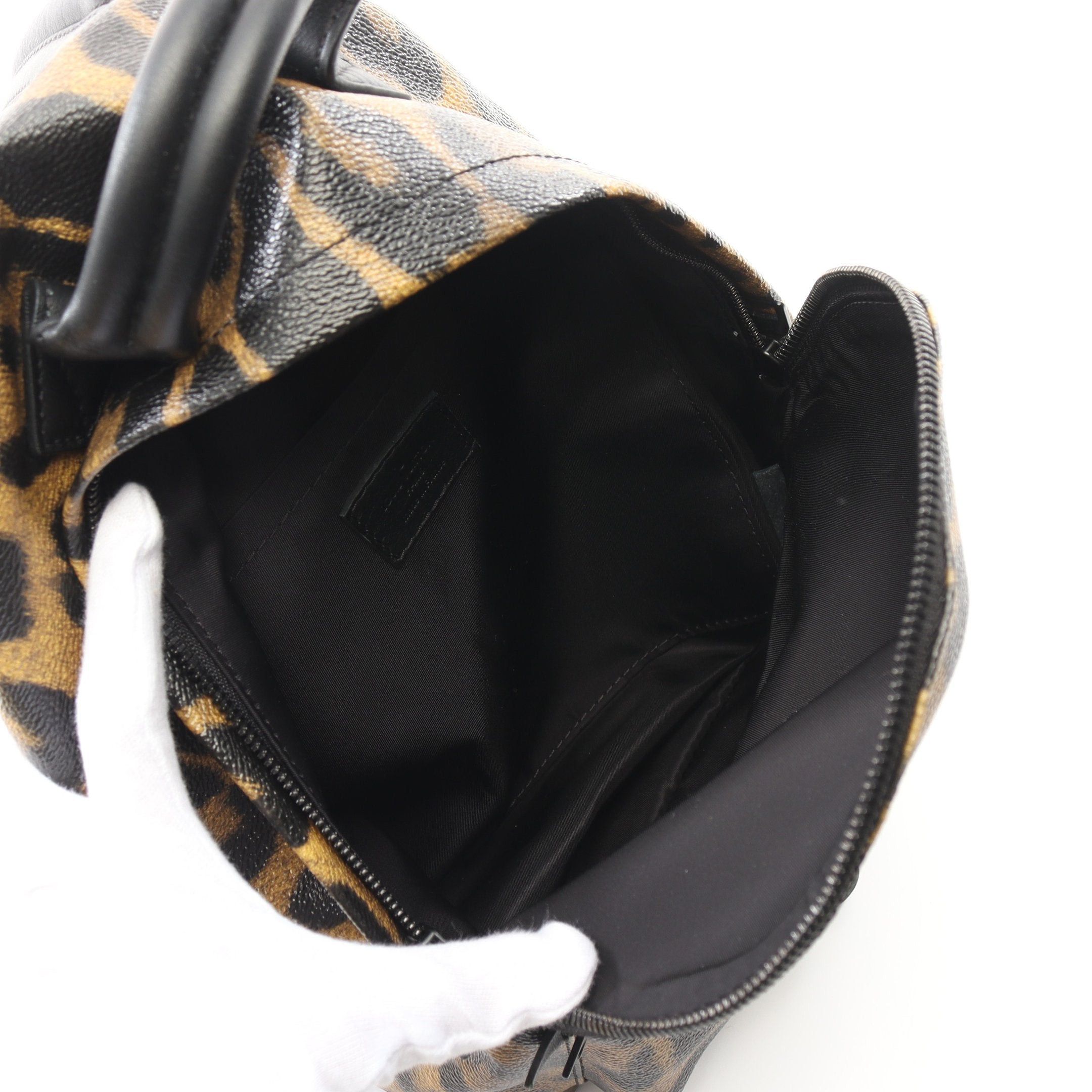 Louis Vuitton Louis Vuitton Palm Springs Pm Backpack Rucksack Leopard Leather Yellow Brown Black Size ONE SIZE - 3 Thumbnail