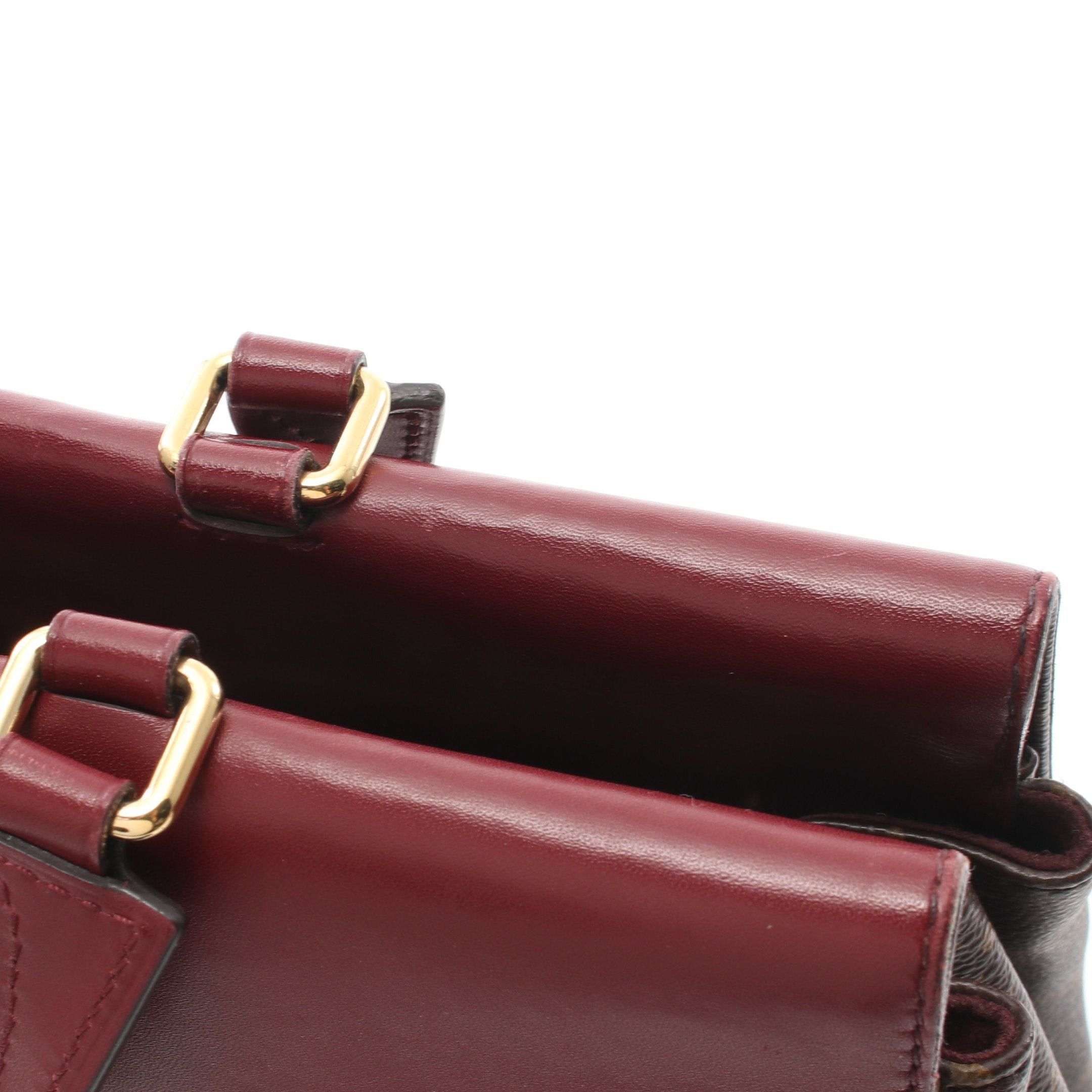 Louis Vuitton Louis Vuitton Venus Leysin Monogram Handbag Tote Bag Leather Brown Bordeaux Size ONE SIZE - 9 Thumbnail