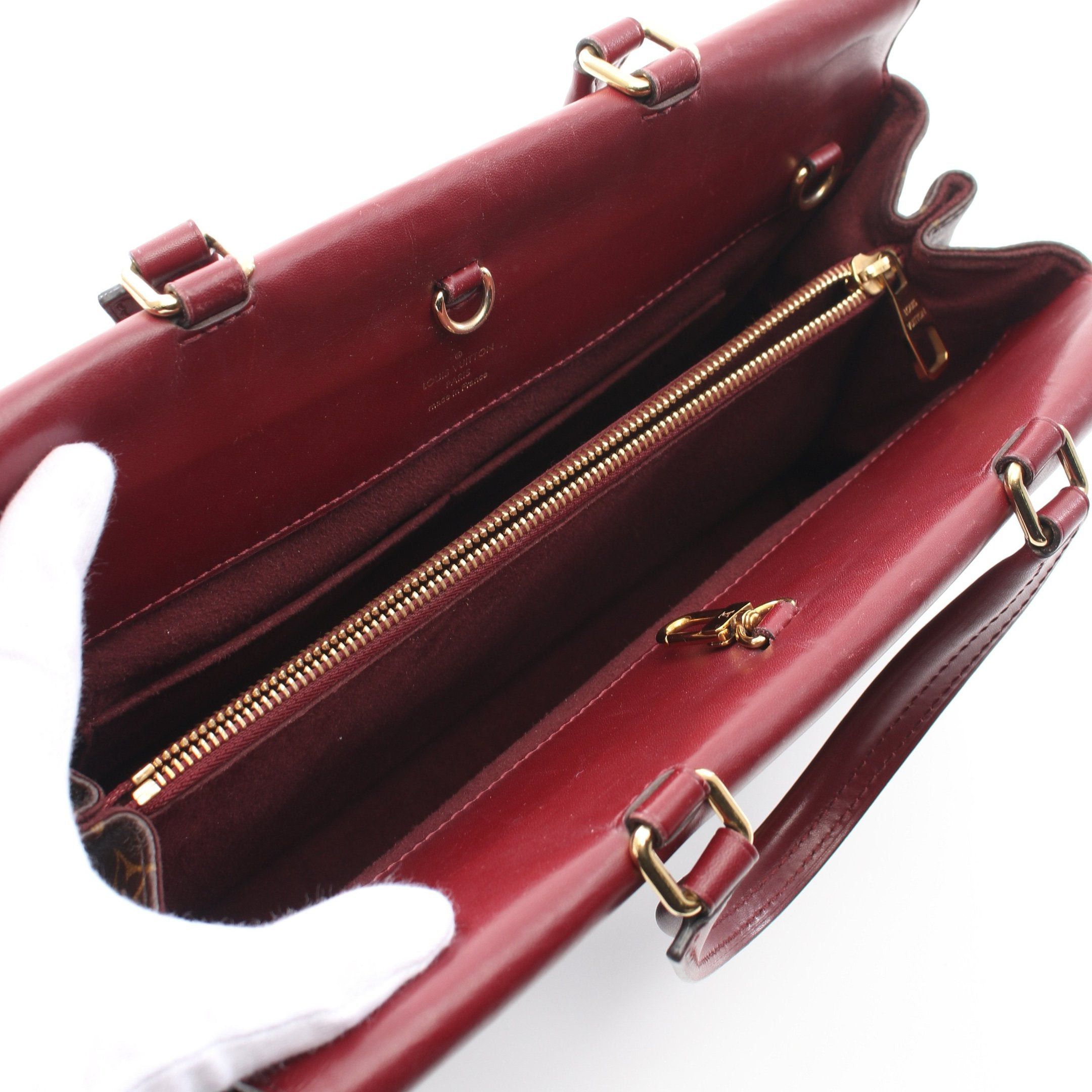 Louis Vuitton Louis Vuitton Venus Leysin Monogram Handbag Tote Bag Leather Brown Bordeaux Size ONE SIZE - 3 Thumbnail