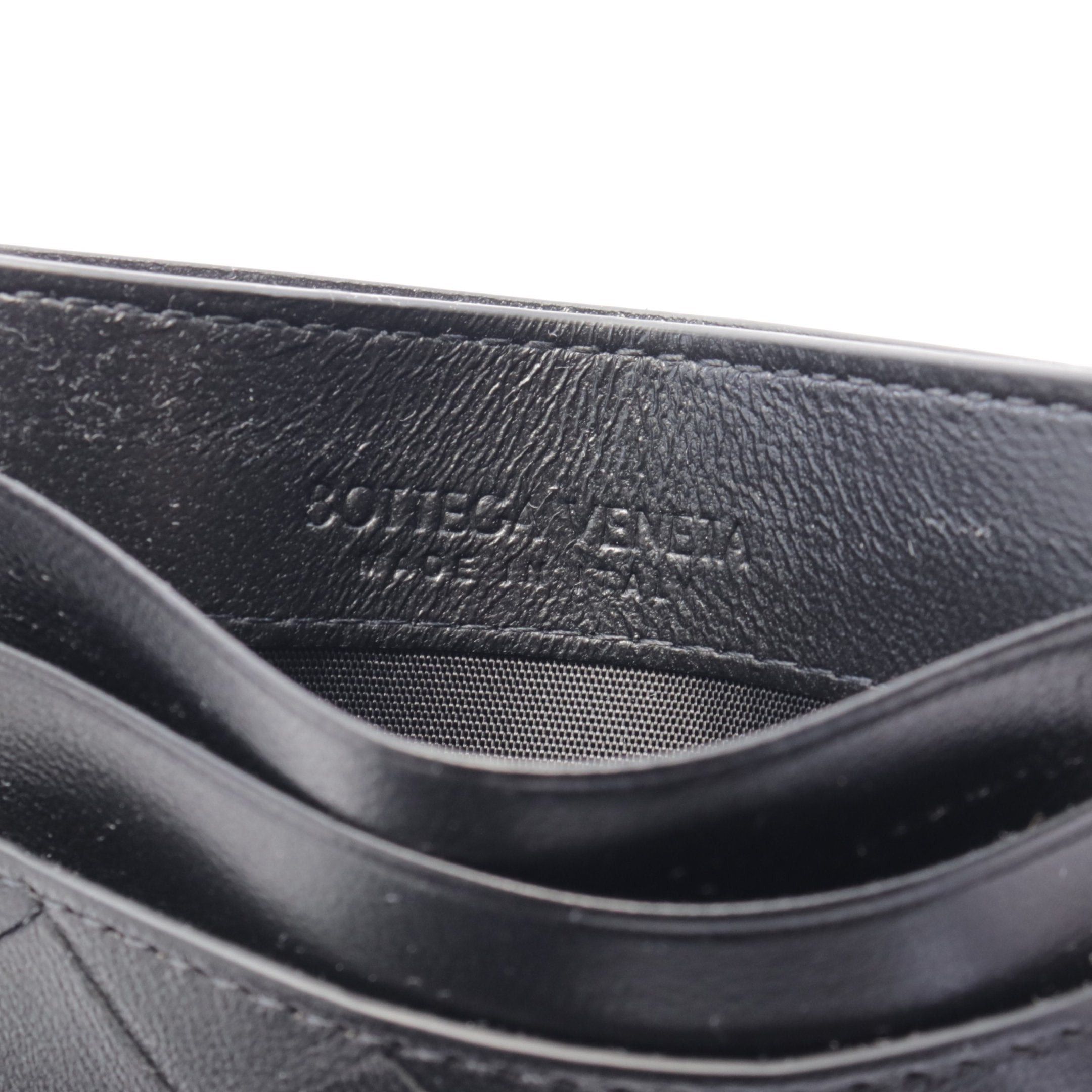 Bottega Veneta Bottega Veneta Intrecciato Card Case Leather Black Size ONE SIZE - 4 Thumbnail