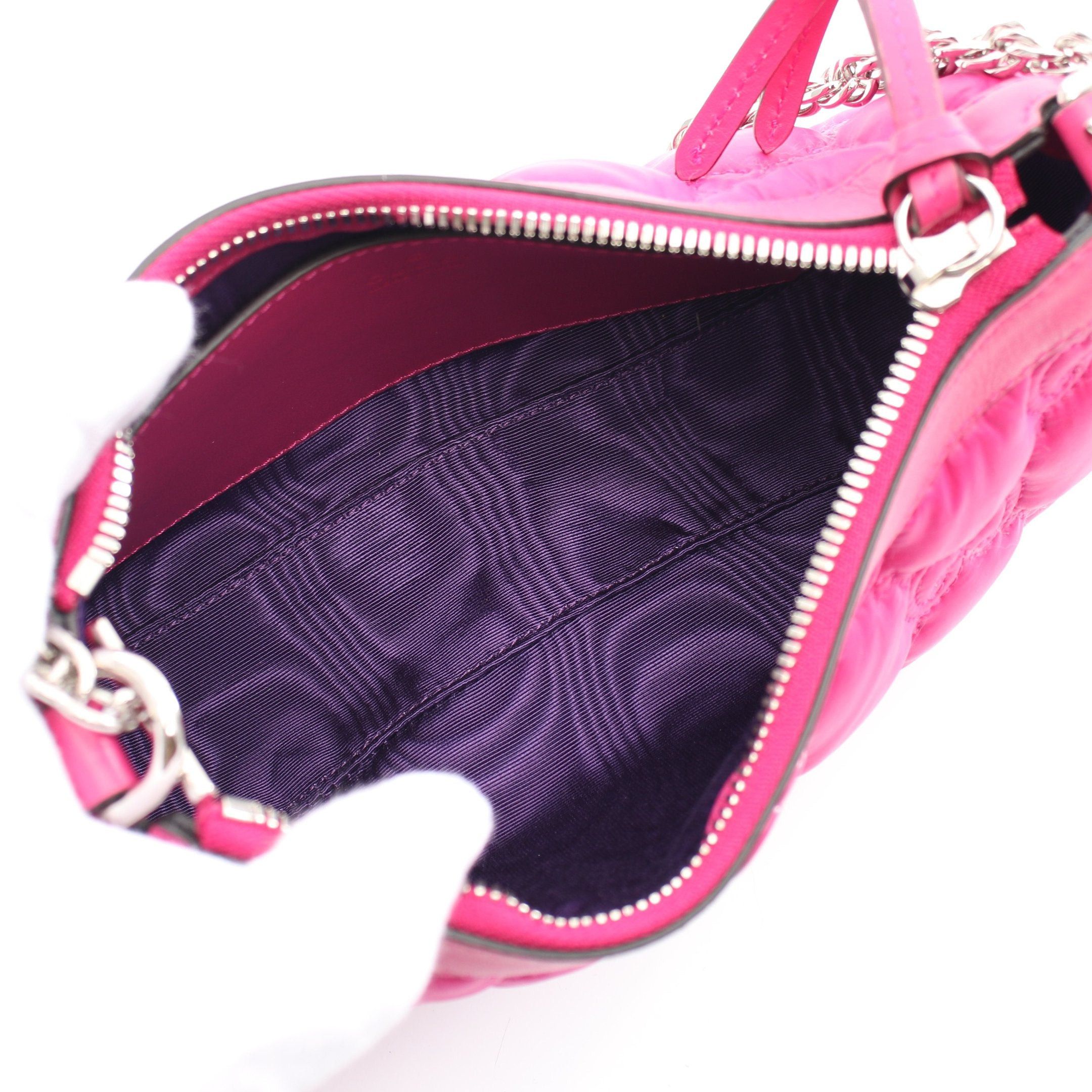 Gucci Gucci Gg Matelasse Chain Handbag Nylon Leather Pink Purple Size ONE SIZE - 3 Thumbnail