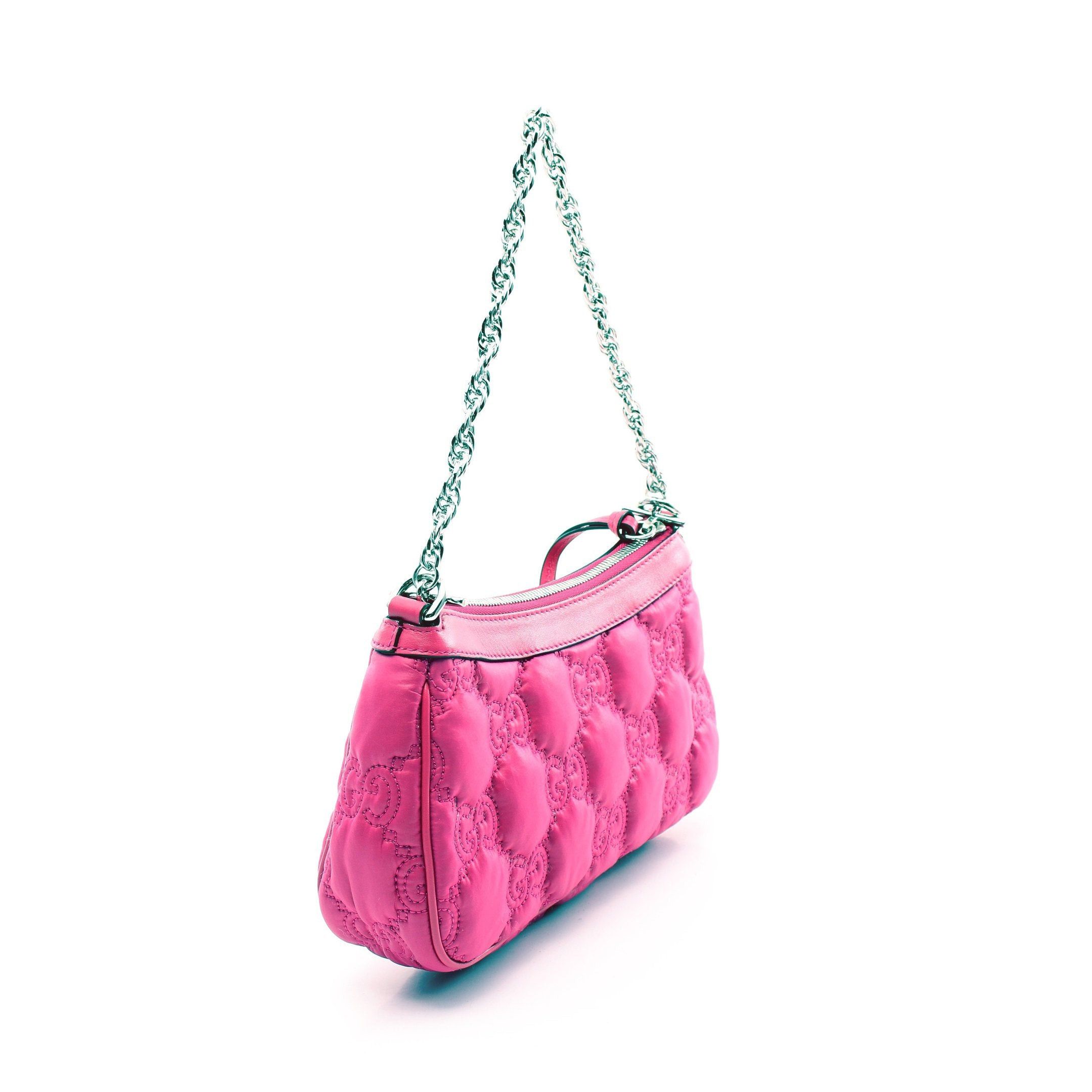 Gucci Gucci Gg Matelasse Chain Handbag Nylon Leather Pink Purple Size ONE SIZE - 2 Thumbnail