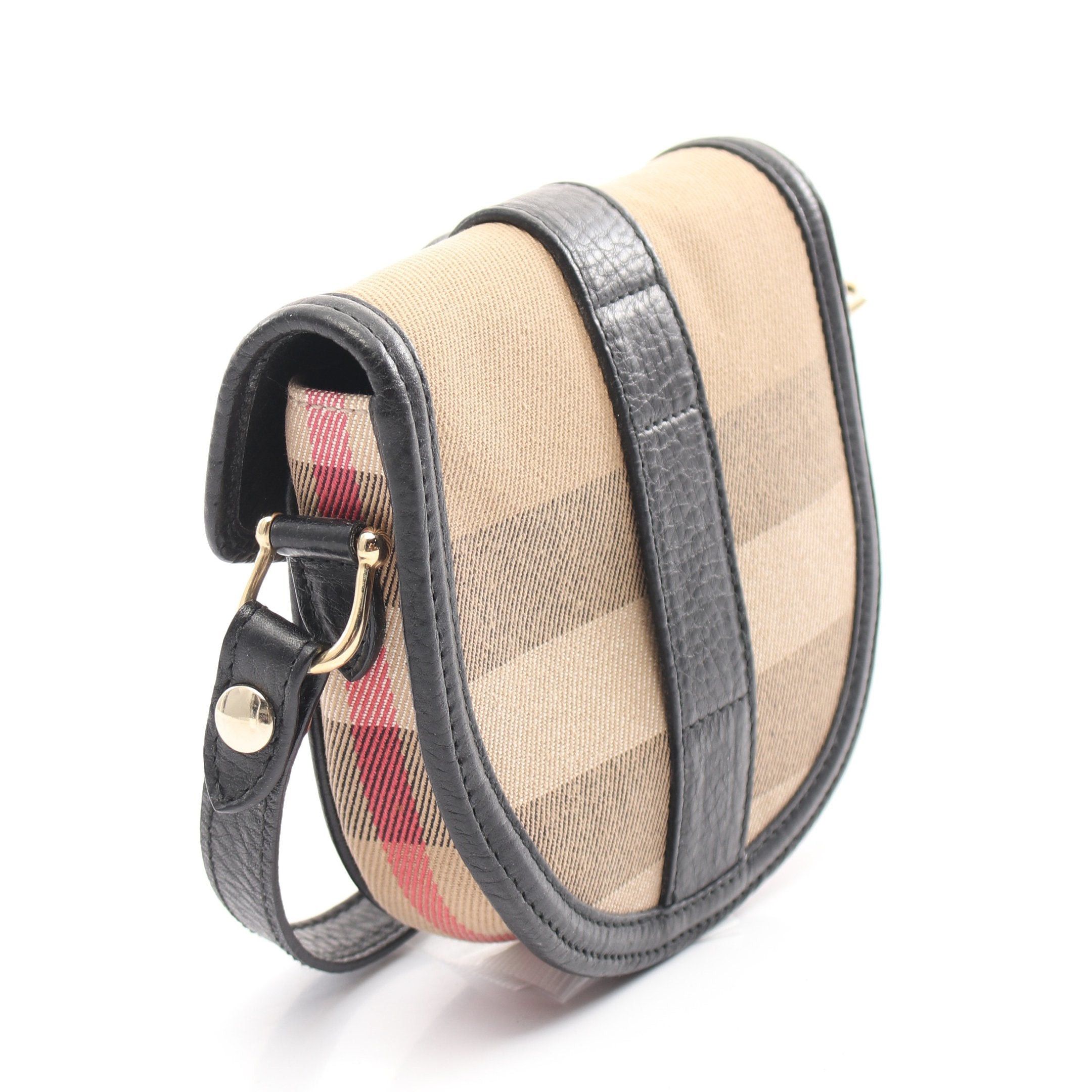 Burberry Burberry Nova Check Shoulder Bag Canvas Leather Beige Black Red Size ONE SIZE - 2 Thumbnail