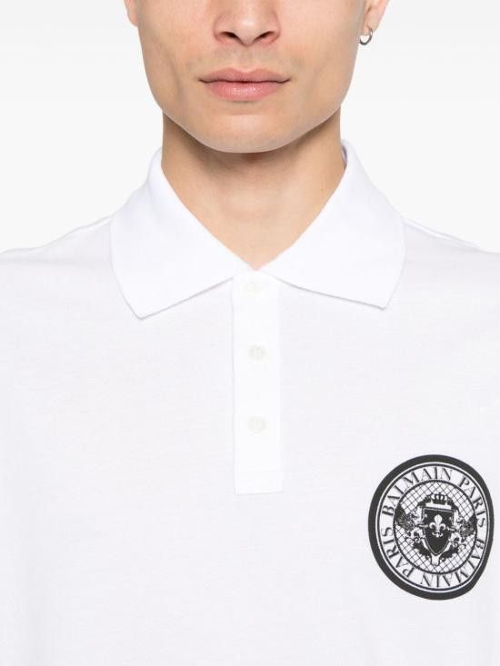 Balmain BALMAIN Men T-Shirts EH1GC026BC94 GAB White Size US M / EU 48-50 / 2 - 4 Thumbnail