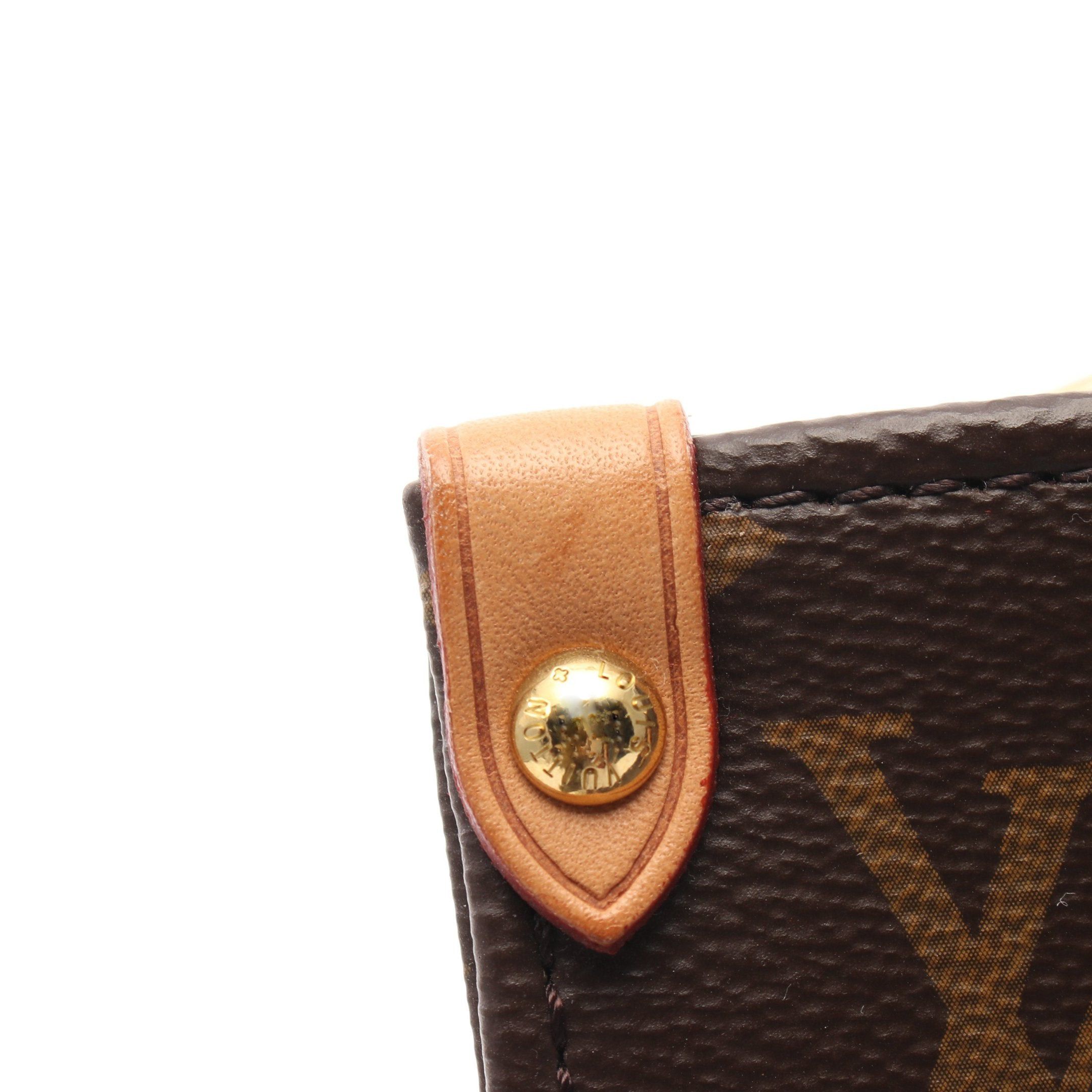 Louis Vuitton Louis Vuitton Sac Plat Pm Monogram Handbag Tote Bag Leather Brown Size ONE SIZE - 7 Thumbnail