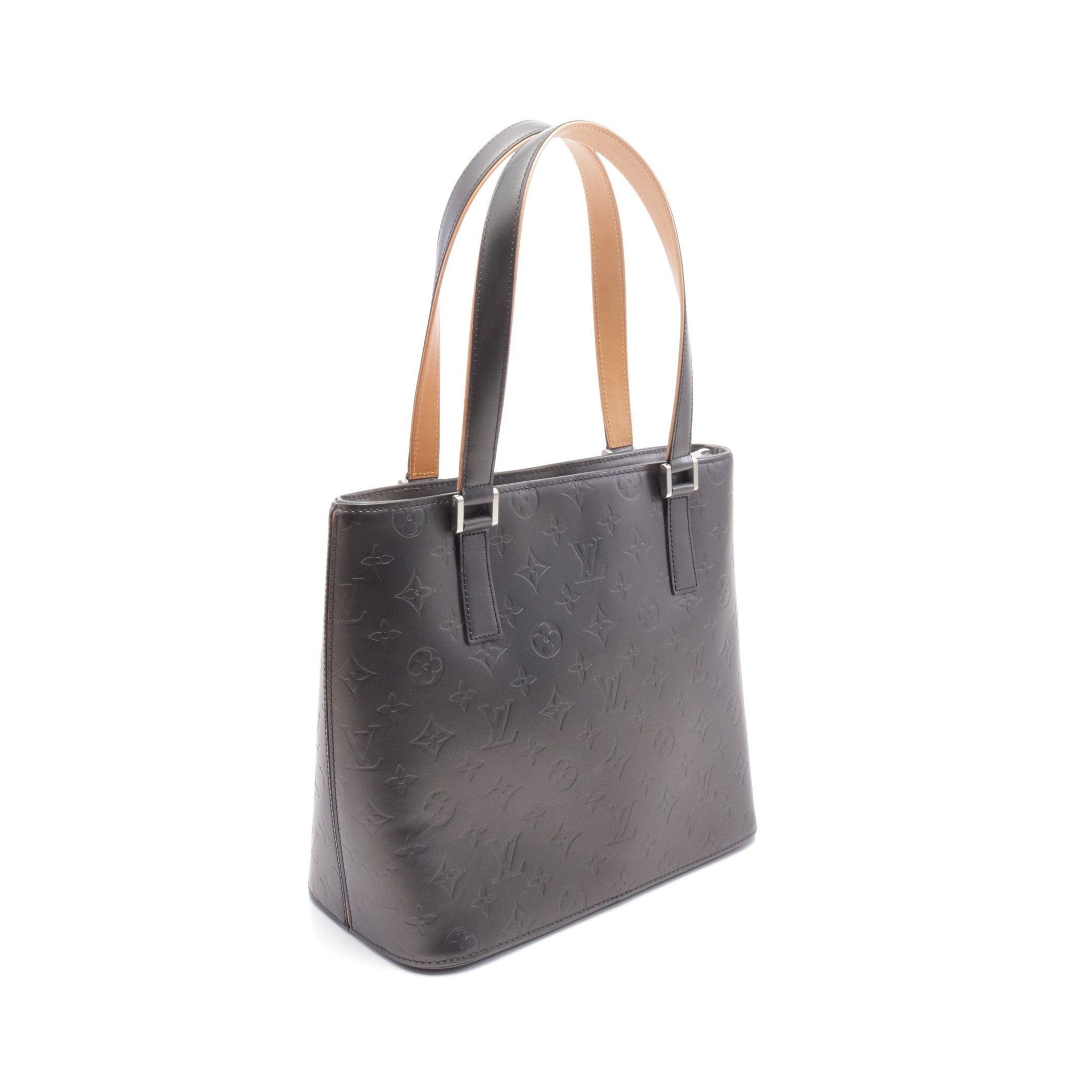 Louis Vuitton Louis Vuitton Stockton Monogram Mat Noir Handbag Leather Black Size ONE SIZE - 2 Thumbnail
