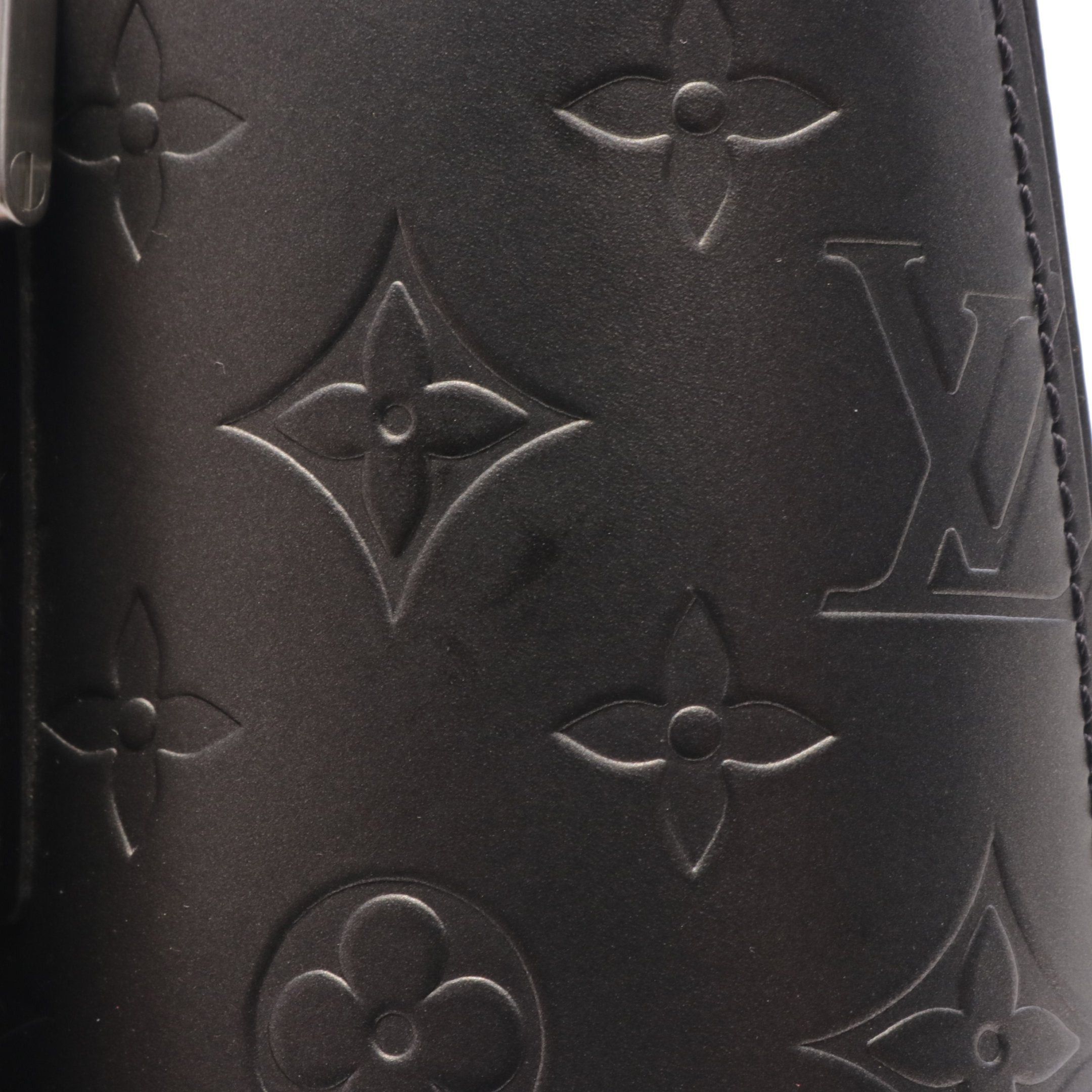 Louis Vuitton Louis Vuitton Stockton Monogram Mat Noir Handbag Leather Black Size ONE SIZE - 11 Thumbnail