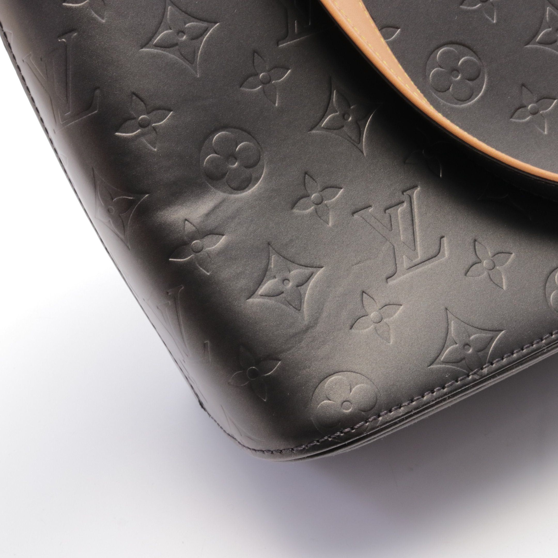 Louis Vuitton Louis Vuitton Stockton Monogram Mat Noir Handbag Leather Black Size ONE SIZE - 9 Thumbnail