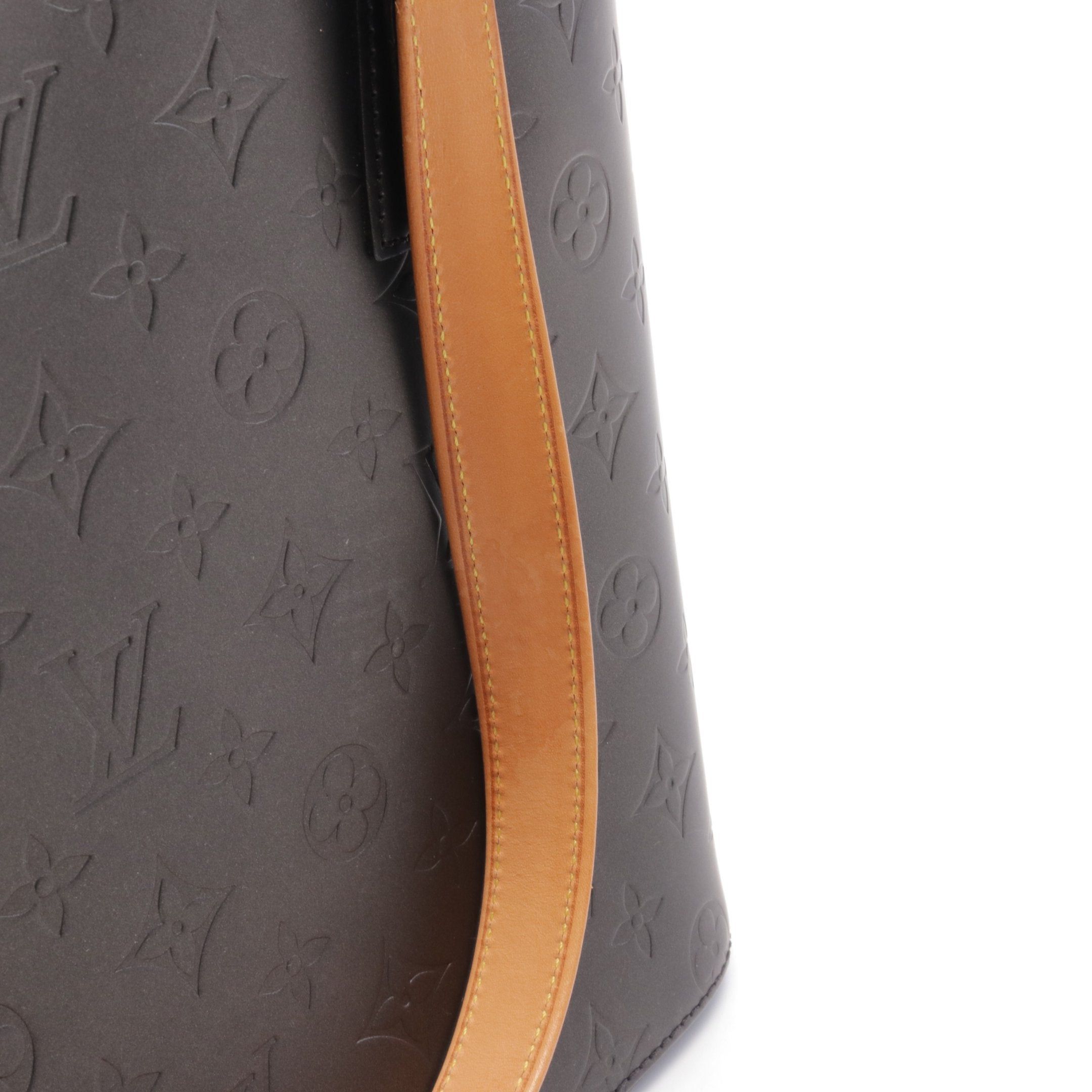 Louis Vuitton Louis Vuitton Stockton Monogram Mat Noir Handbag Leather Black Size ONE SIZE - 8 Thumbnail