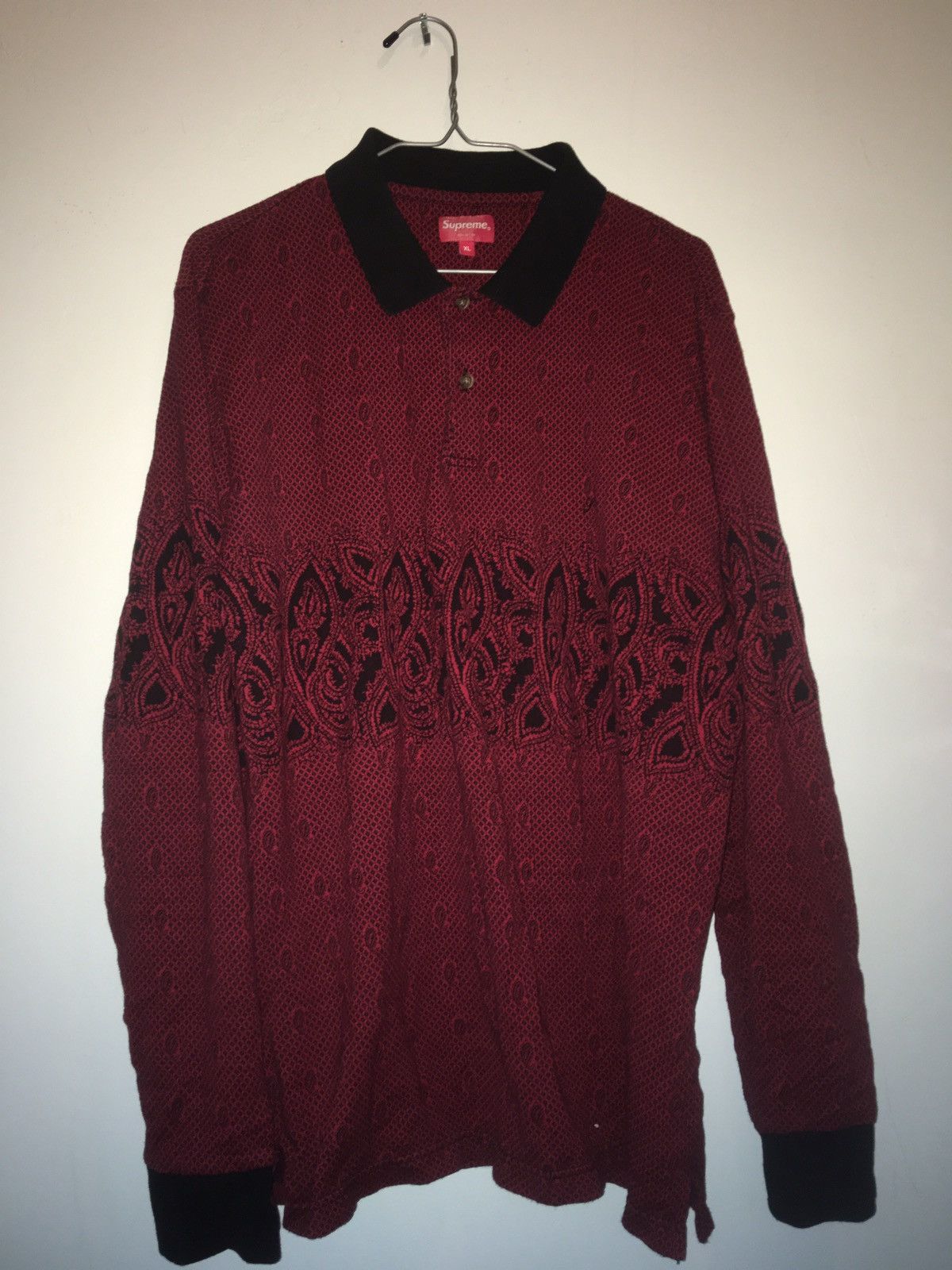 SUPREME paisley polo shirt XL Supreme 'Paisley' Polo Shirt • Size XL