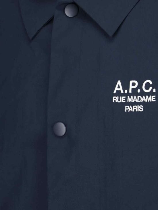 A.P.C. A.P.C. Men Jacket PSAJB H02960 IAK Blue Size US XL / EU 56 / 4 - 3 Thumbnail