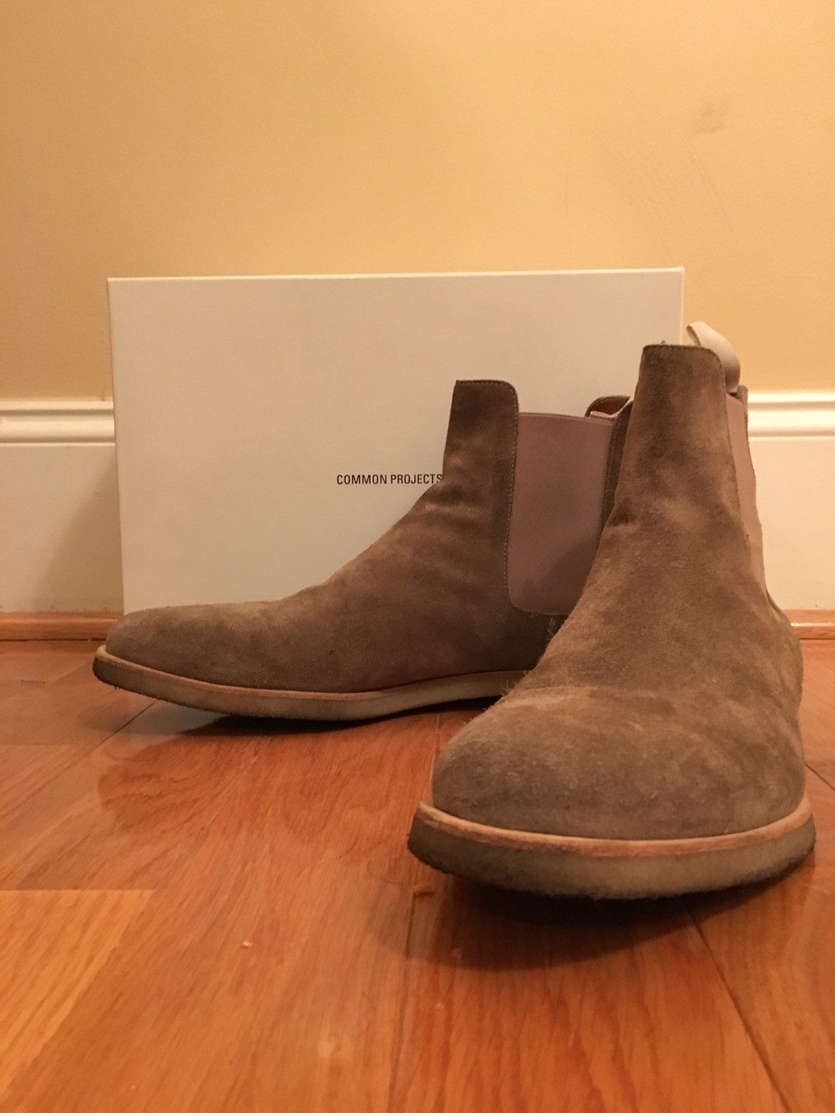 Common Projects Taupe Suede Chelsea Boots - Final Drop Size US 11 / EU 44 - 3 Thumbnail