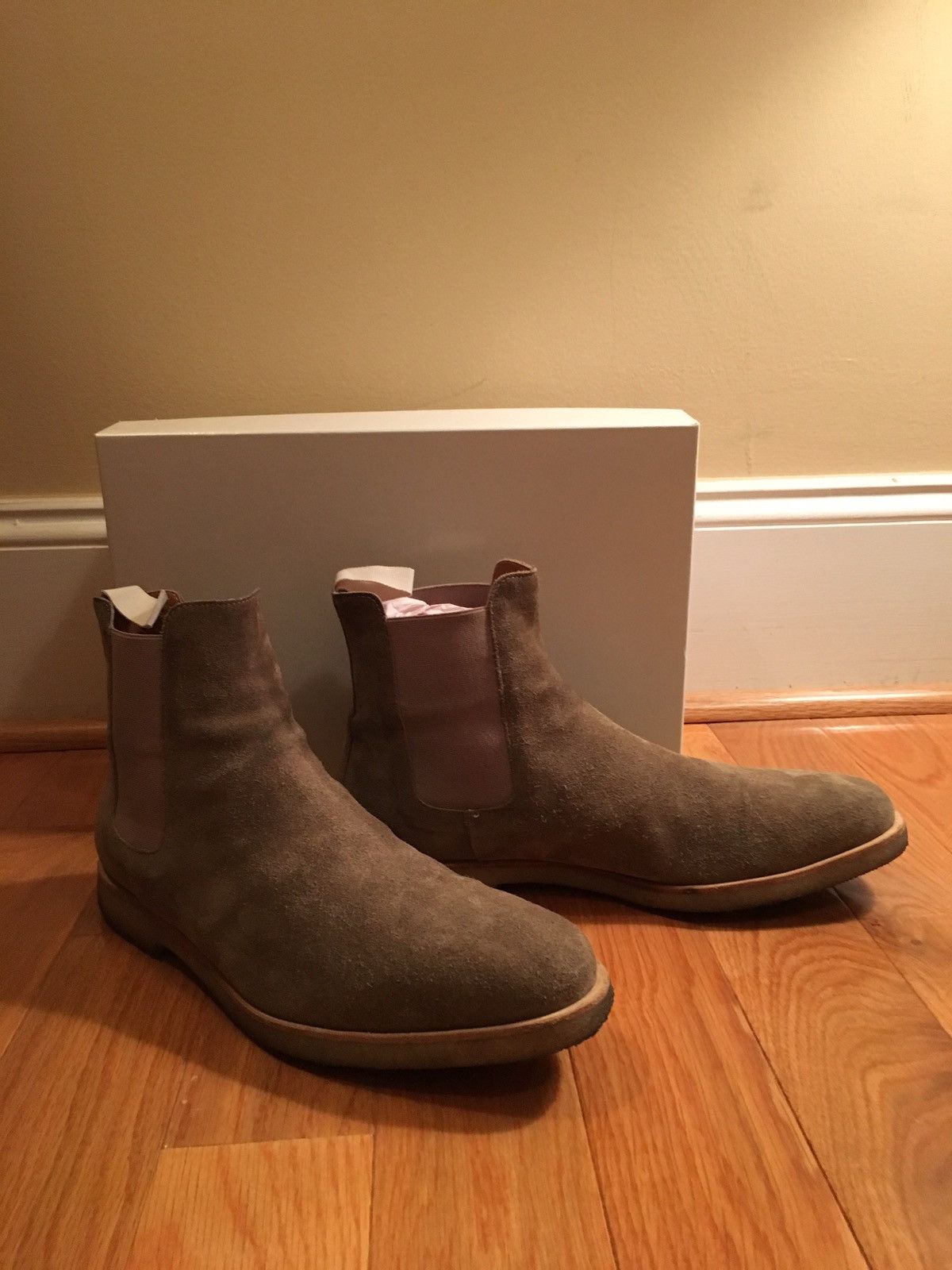 Common Projects Taupe Suede Chelsea Boots - Final Drop Size US 11 / EU 44 - 1 Thumbnail