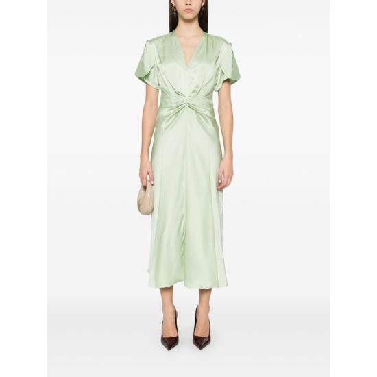 Victoria Beckham VICTORIA BECKHAM Women Dresses 1125WDR005195D JADE GREEN Size M / US 6-8 / IT 42-44 - 4 Thumbnail