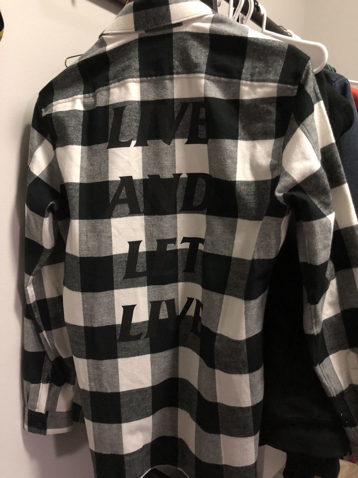 Neil Barrett “Live And Let Live” Checked Flannel Shirt Size US S / EU 44-46 / 1 - 2 Thumbnail