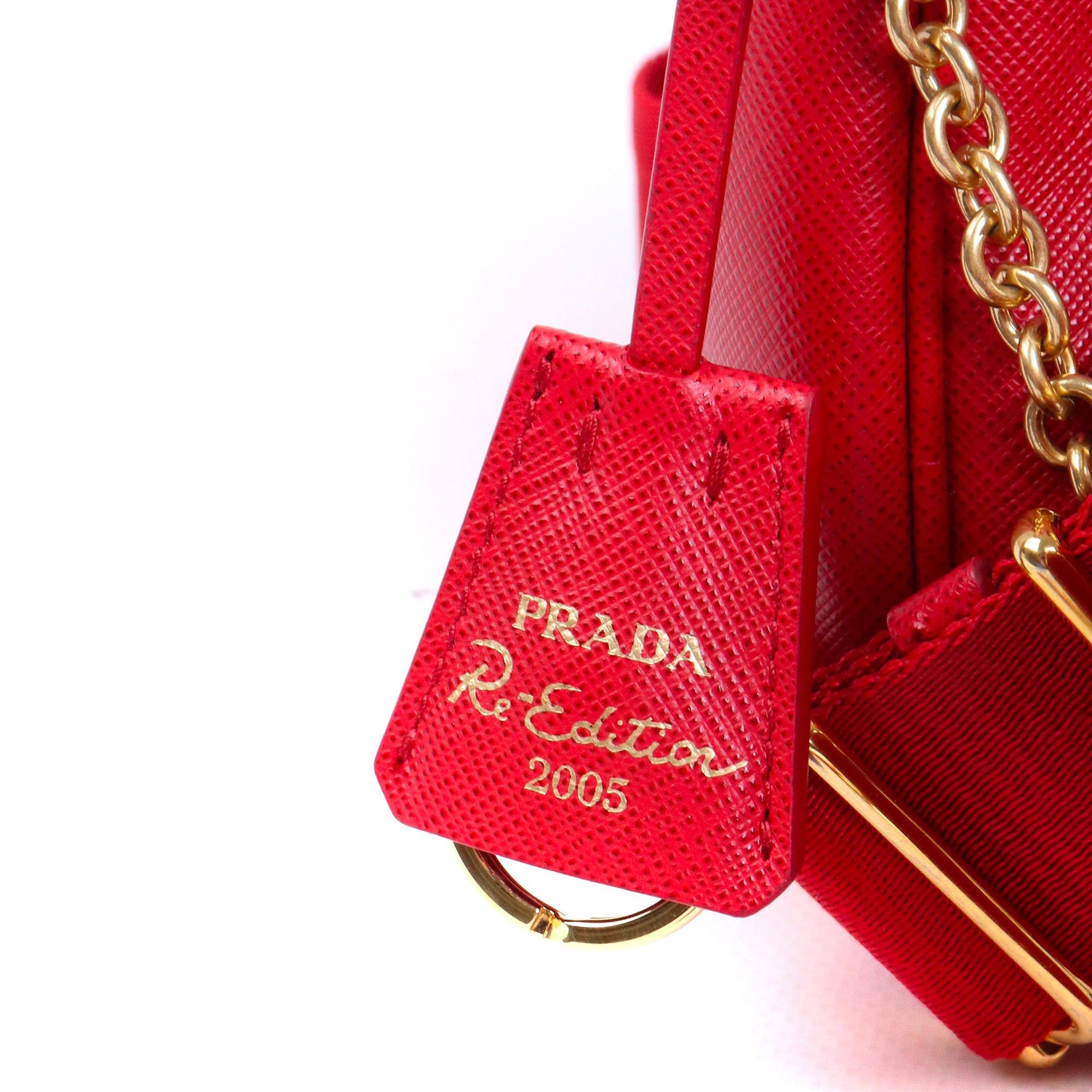 Prada PRADA - Re-Edition 2005 shoulder bag in red saffiano leather Size ONE SIZE - 6 Thumbnail