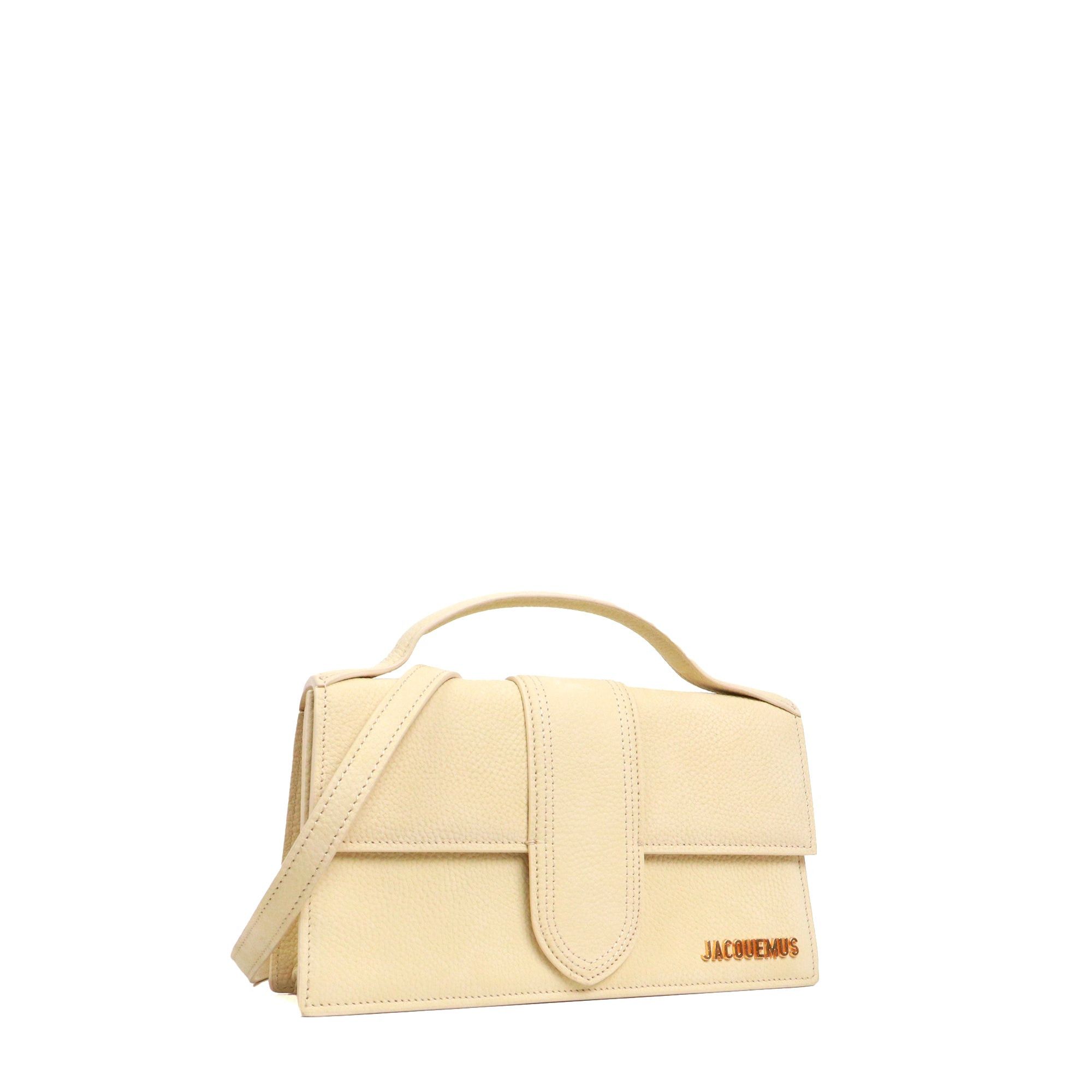 Jacquemus JACQUEMUS - Le Grand Bambino Jacquemus shoulder bag in pastel yellow grained leather Size ONE SIZE - 2 Thumbnail