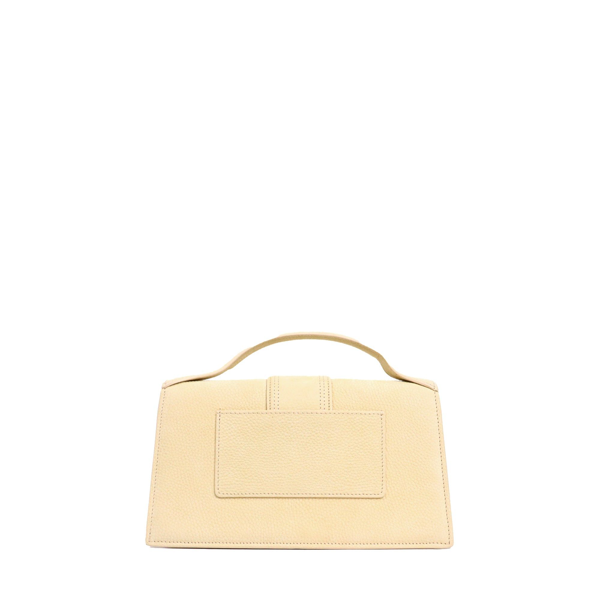 Jacquemus JACQUEMUS - Le Grand Bambino Jacquemus shoulder bag in pastel yellow grained leather Size ONE SIZE - 3 Thumbnail