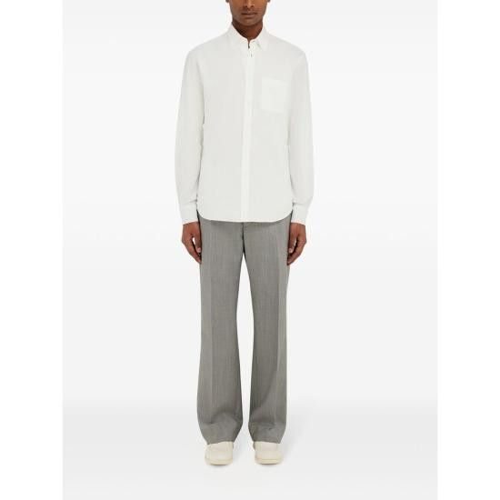 Salvatore Ferragamo SALVATORE FERRAGAMO Men Long Tops 144352 0780413 BIBEI WHITE Size US M / EU 48-50 / 2 - 6 Thumbnail