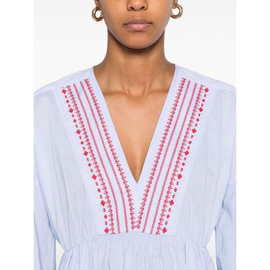 A.P.C. A.P.C. Women Blouses COHHH F13449 IAB BLUE Size XS / US 0-2 / IT 36-38 - 2 Thumbnail