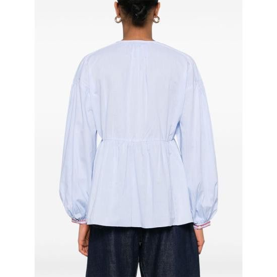 A.P.C. A.P.C. Women Blouses COHHH F13449 IAB BLUE Size XS / US 0-2 / IT 36-38 - 5 Thumbnail